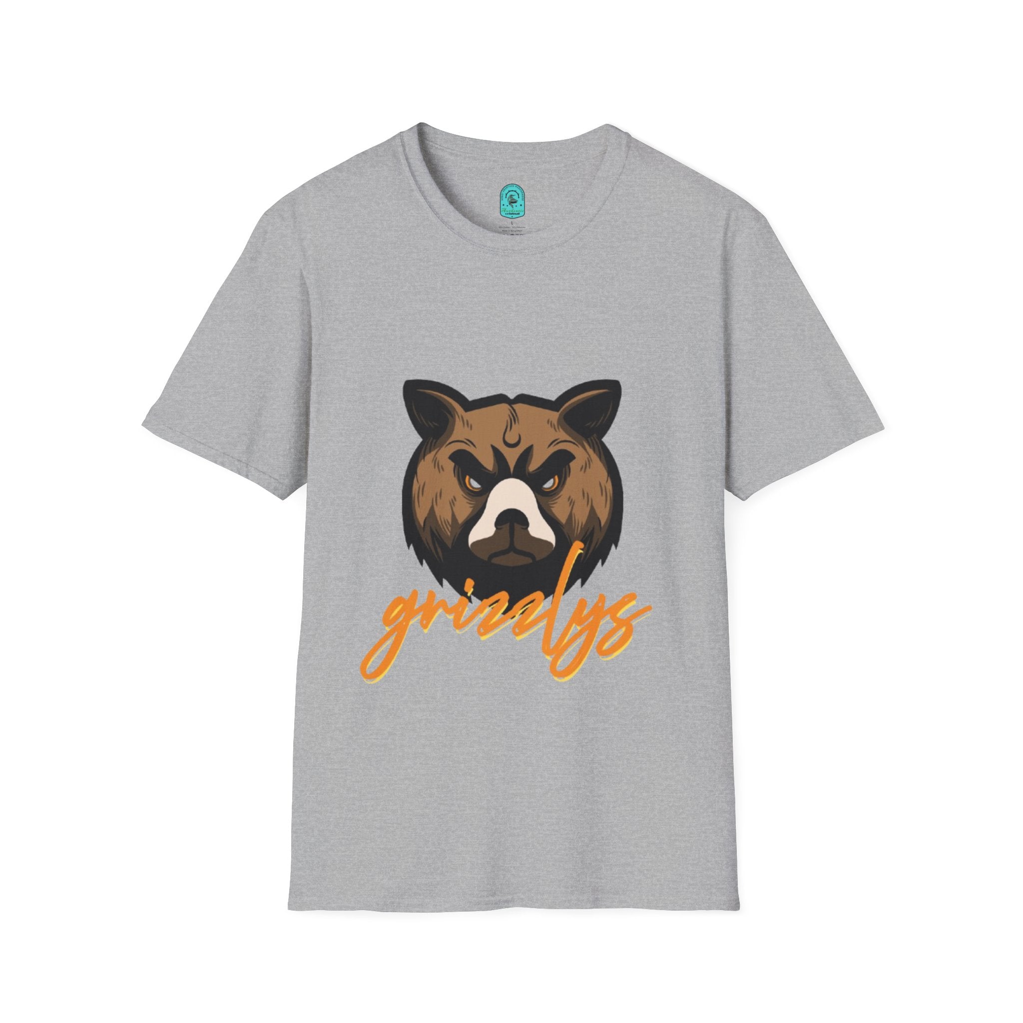 Bear Face Graphic T-Shirt — 'grizzly' Script Outdoor & Rustic Tee