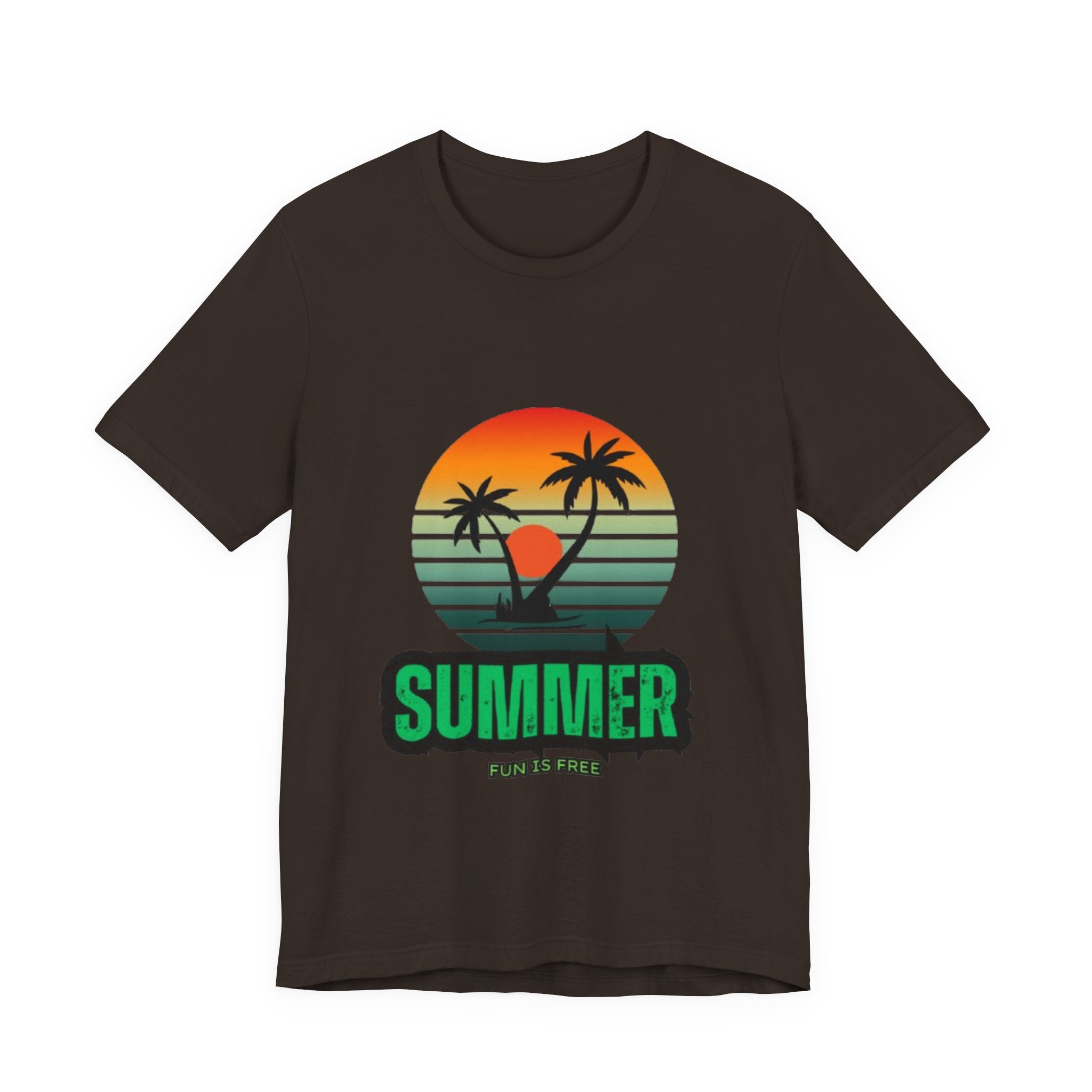 Summer Palm Tee — Retro Sunset Beach T-Shirt