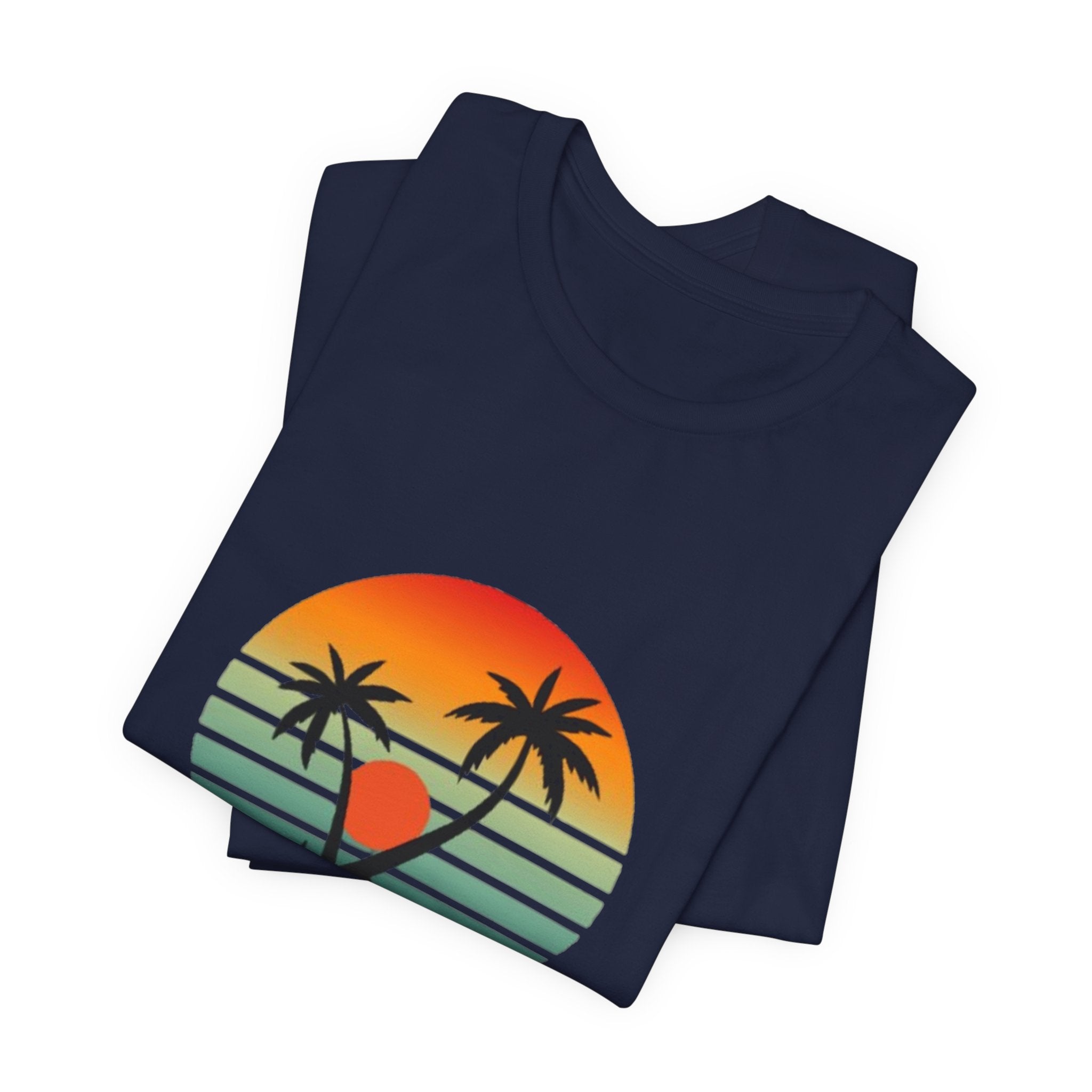 Summer Palm Tee — Retro Sunset Beach T-Shirt