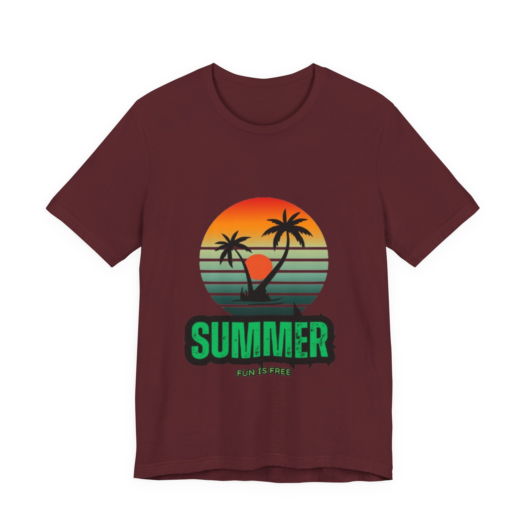 Summer Palm Tee — Retro Sunset Beach T-Shirt