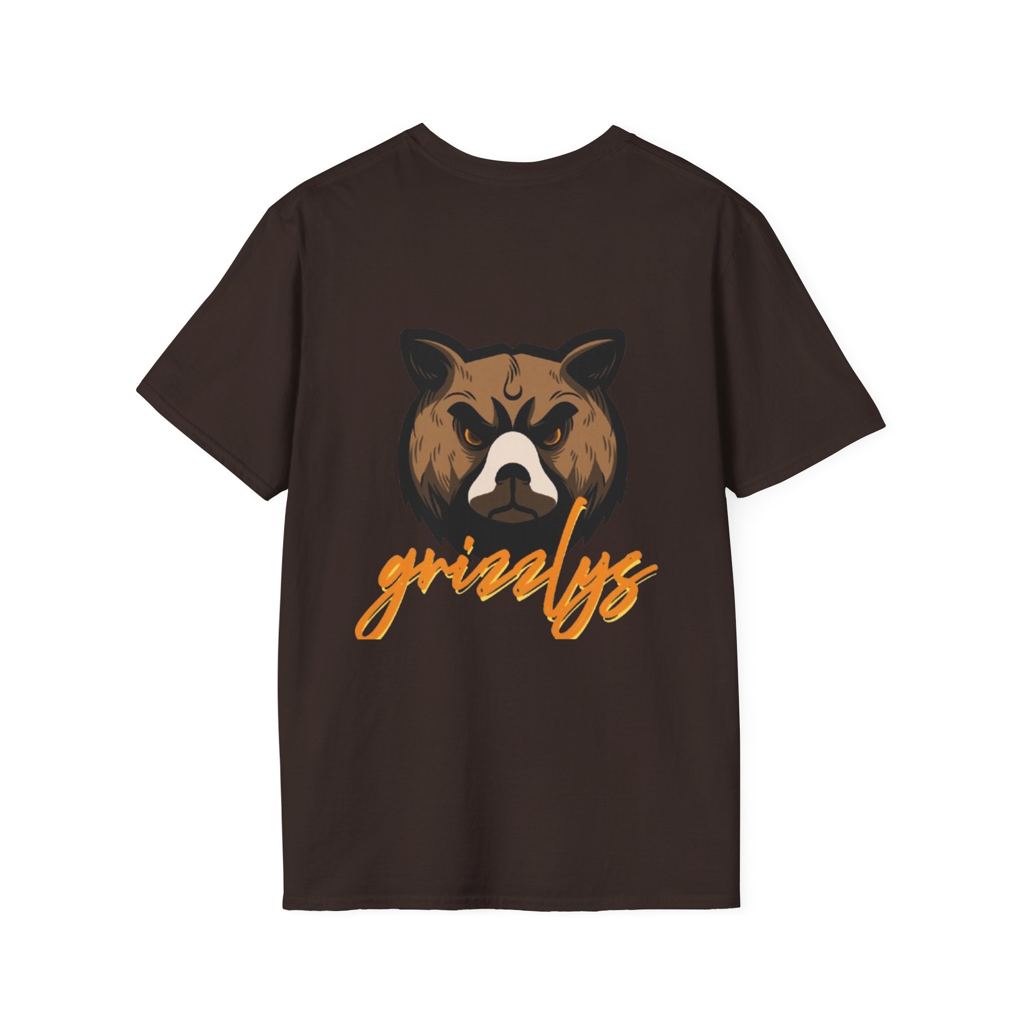 Bear Face Graphic T-Shirt — 'grizzly' Script Outdoor & Rustic Tee