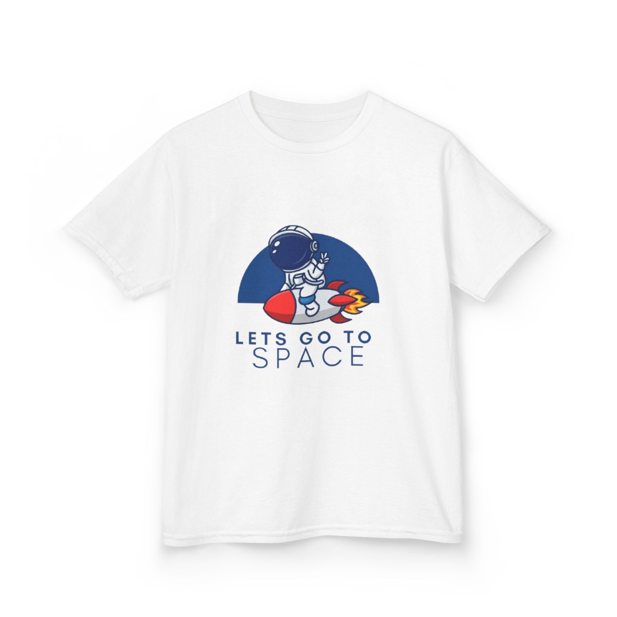 Kids T-Shirt — "Let's Go to Space" Astronaut Rocket Tee