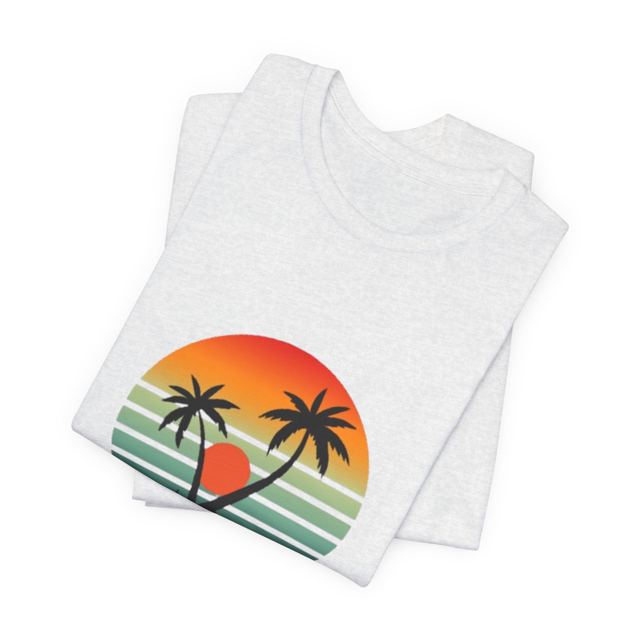 Summer Palm Tee — Retro Sunset Beach T-Shirt