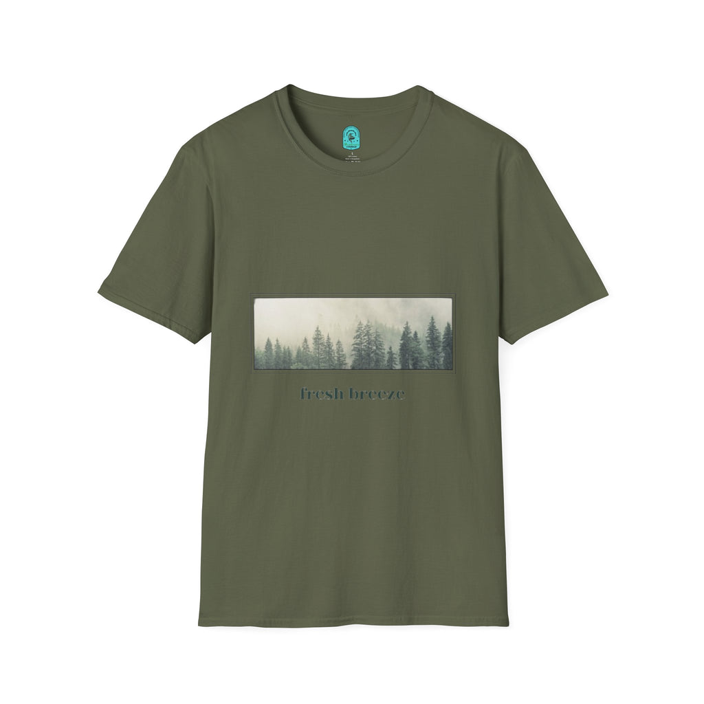 Forest Mist T-Shirt — "fresh breeze" Nature Graphic Tee