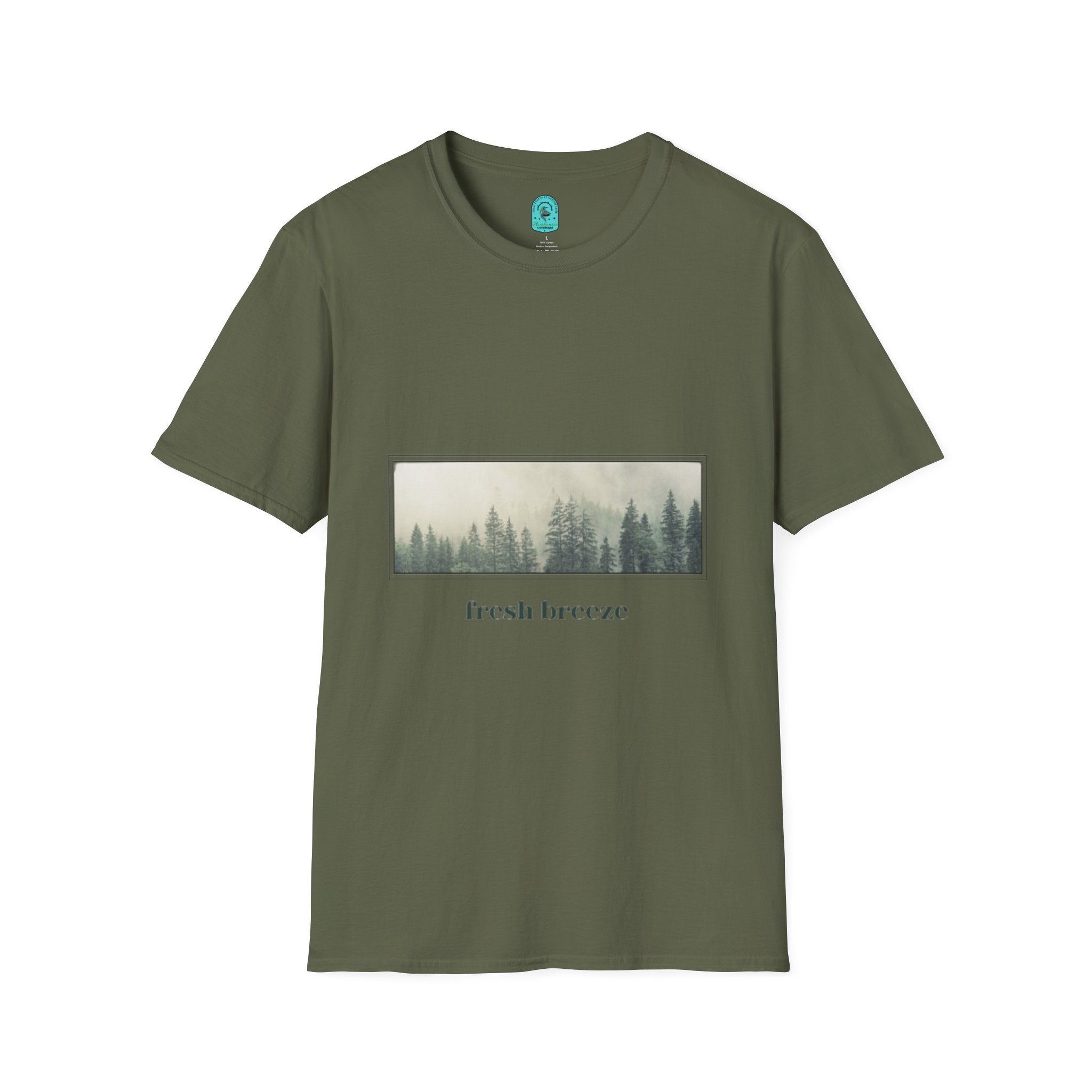 Forest Mist T-Shirt — "fresh breeze" Nature Graphic Tee