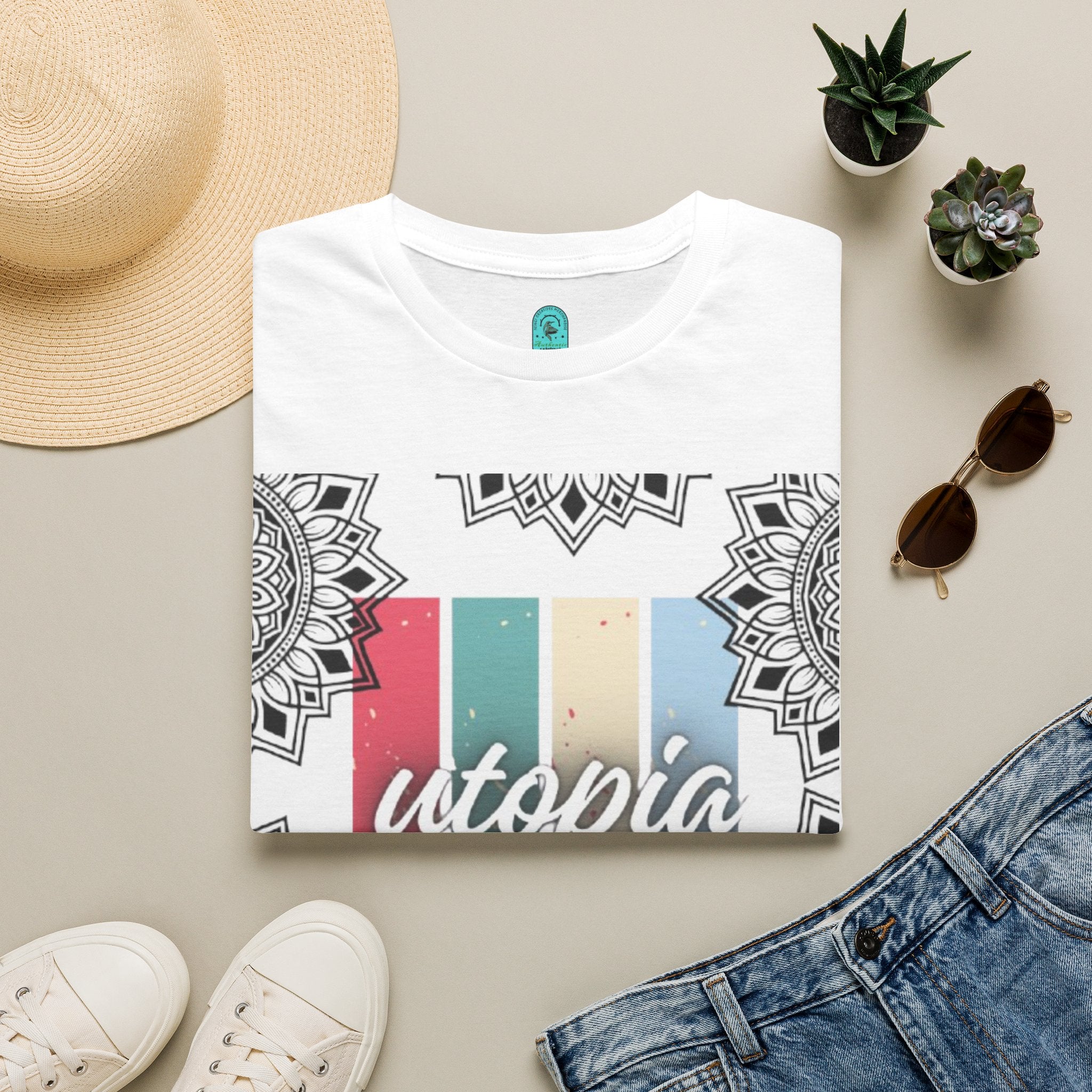 Utopia Retro Stripe Mandala T-Shirt