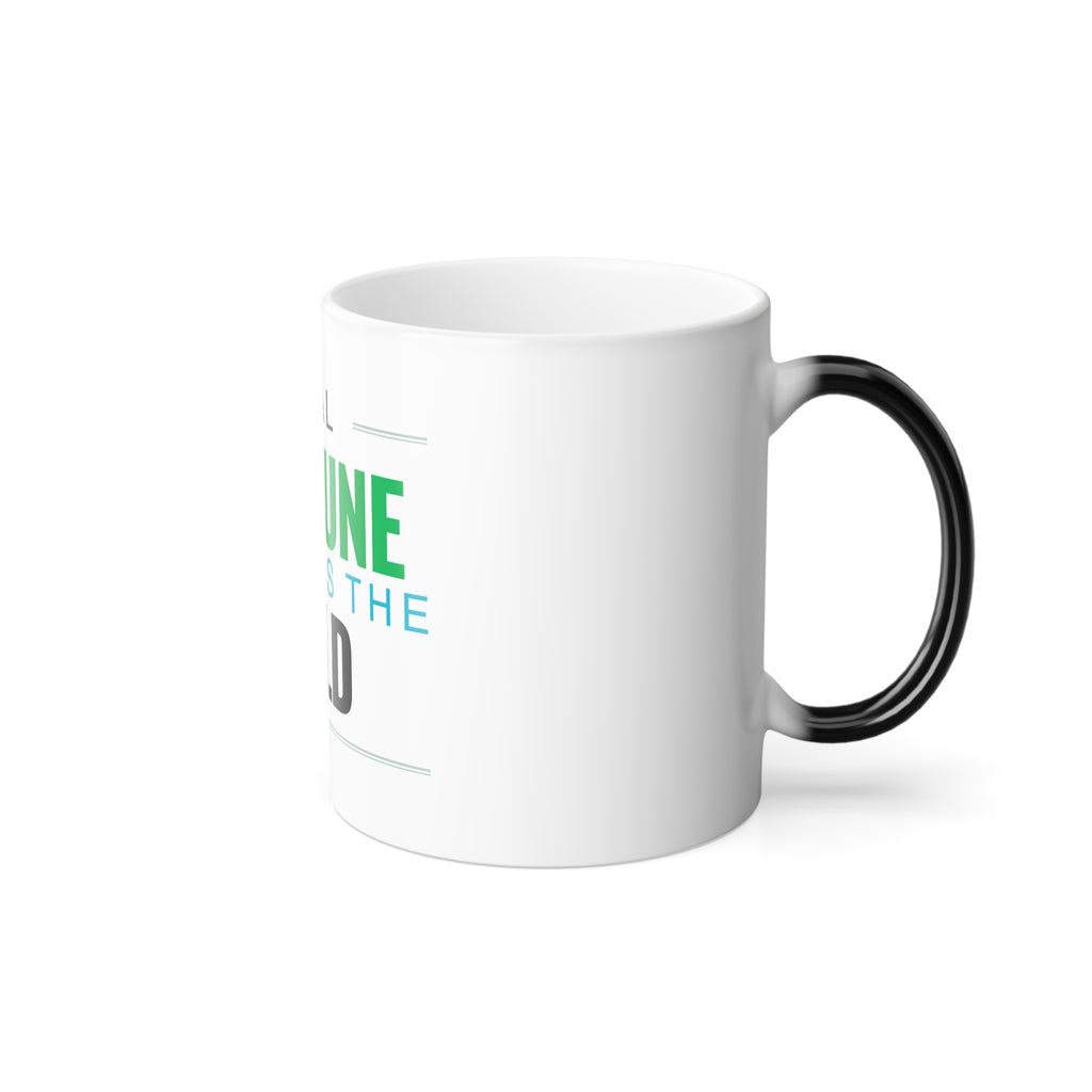 Color-Changing Mug — "Real Fortune Favours the Bold" Motivational 11oz Coffee Mug