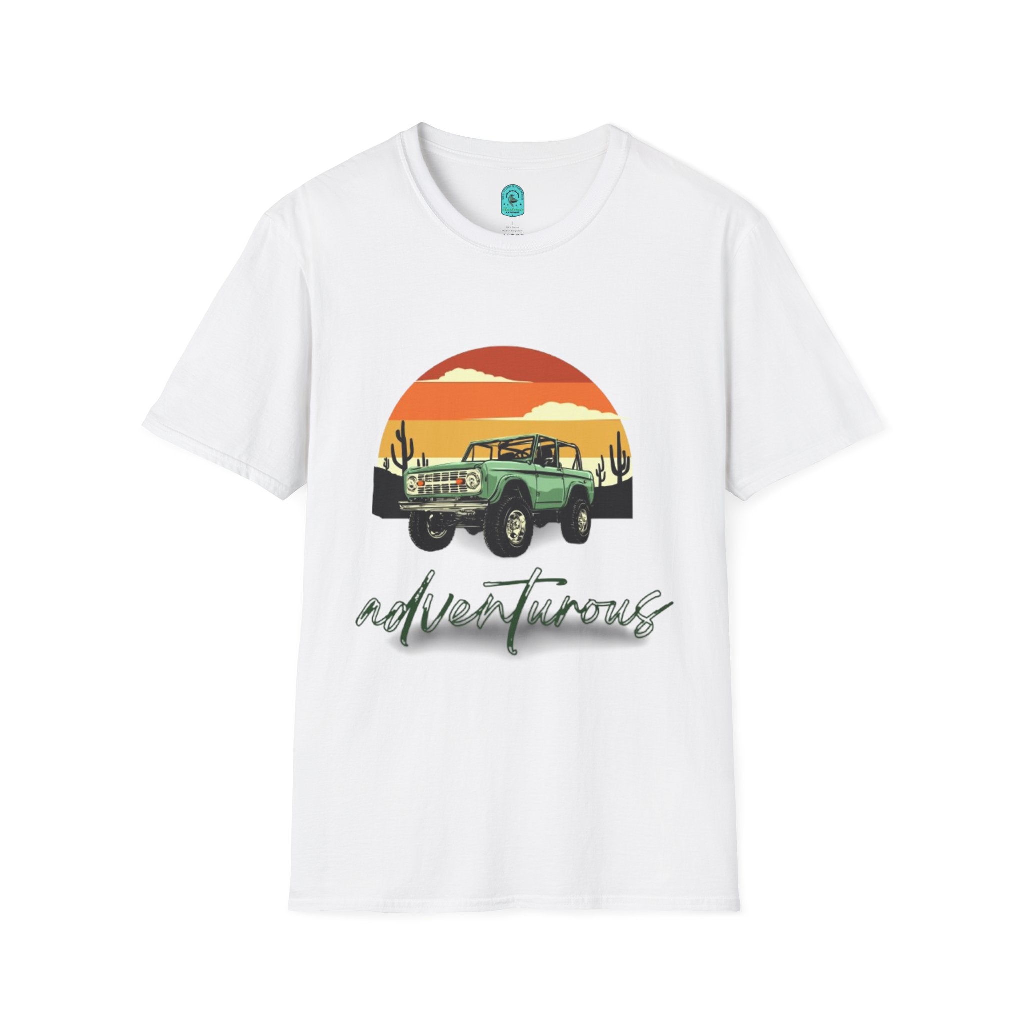 Adventure Jeep T-Shirt — Retro Desert Sunset Graphic Tee