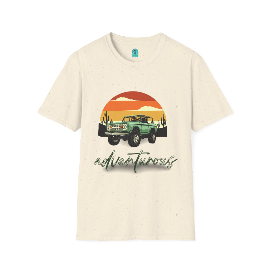 Adventure Jeep T-Shirt — Retro Desert Sunset Graphic Tee