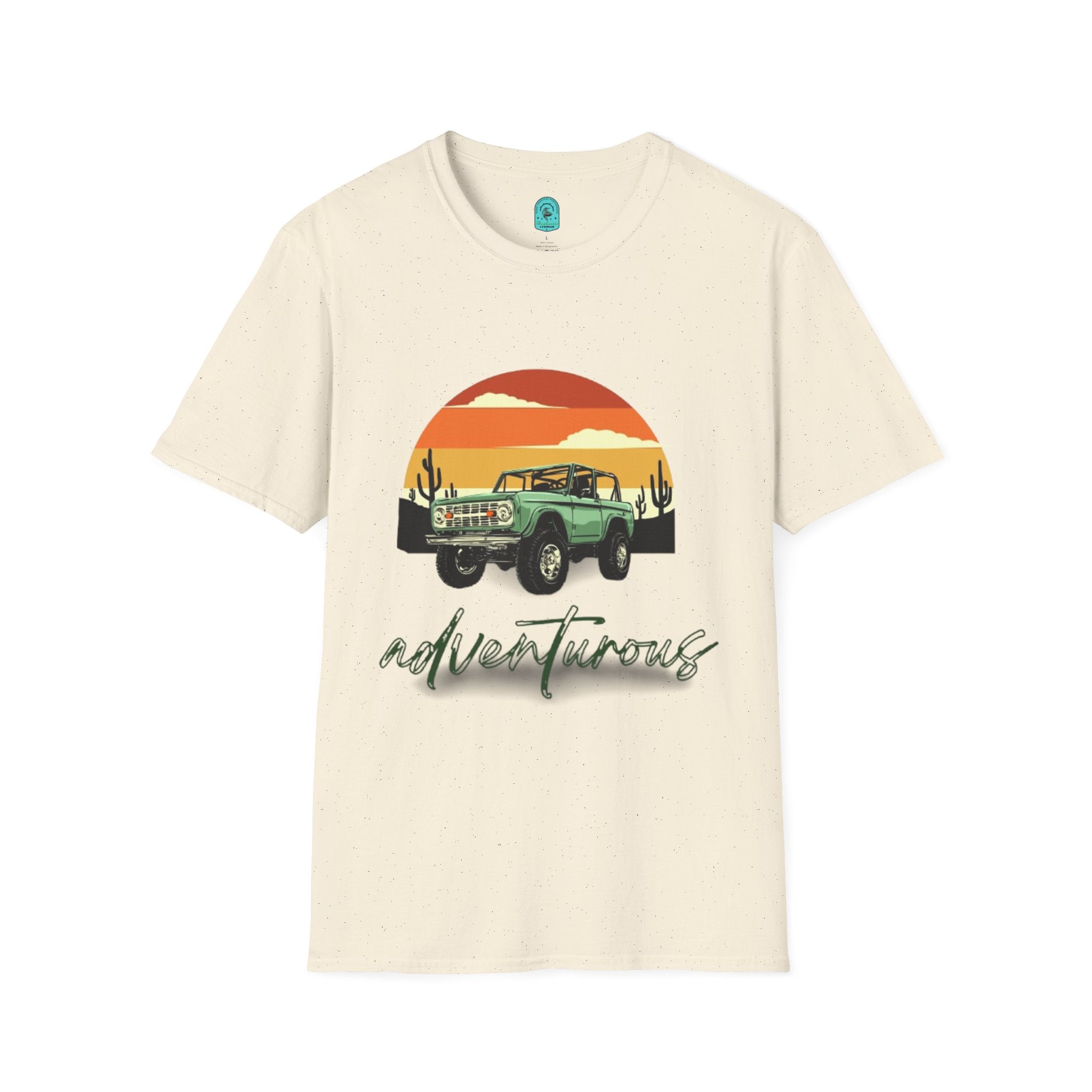 Adventure Jeep T-Shirt — Retro Desert Sunset Graphic Tee