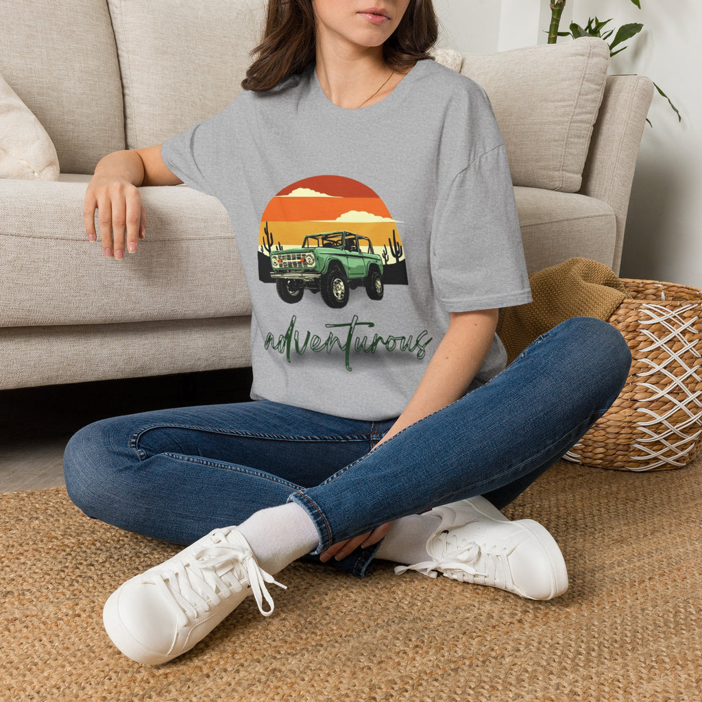 Adventure Jeep T-Shirt — Retro Desert Sunset Graphic Tee