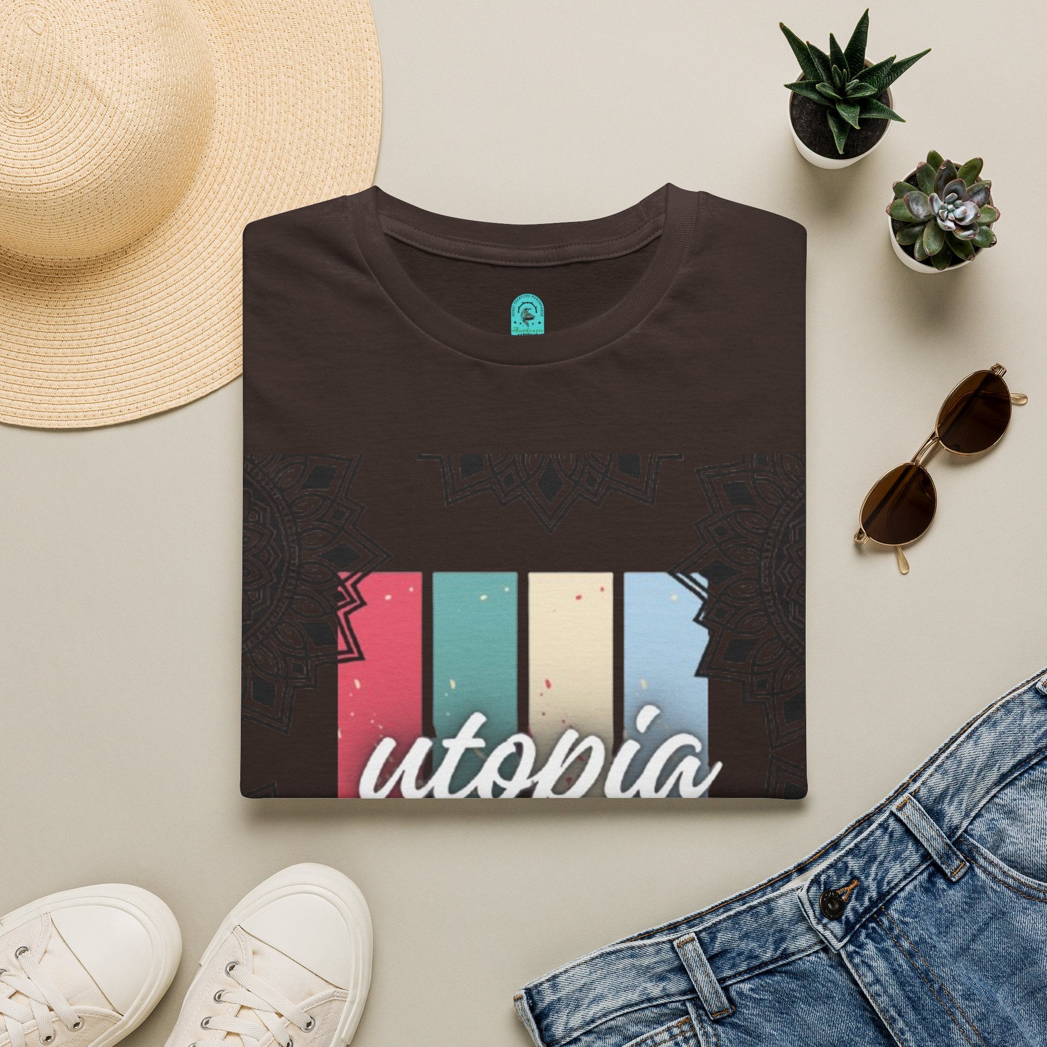 Utopia Retro Stripe Mandala T-Shirt