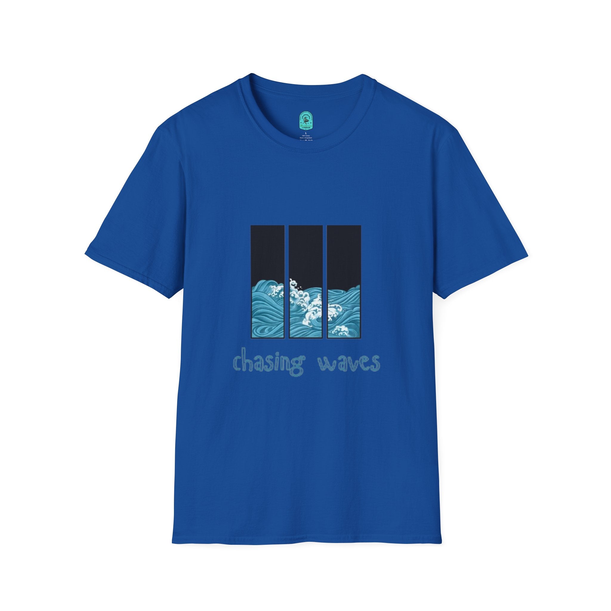 Waves Triptych T-Shirt — "Chasing Waves" Graphic Tee
