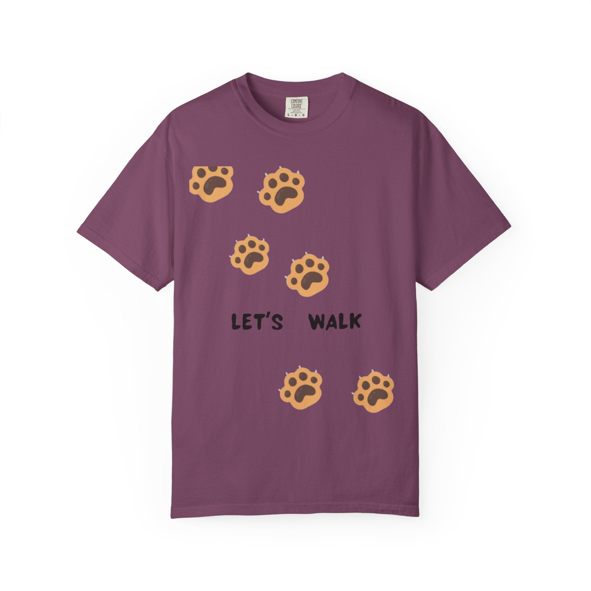 Let's Walk Paw Print T-Shirt