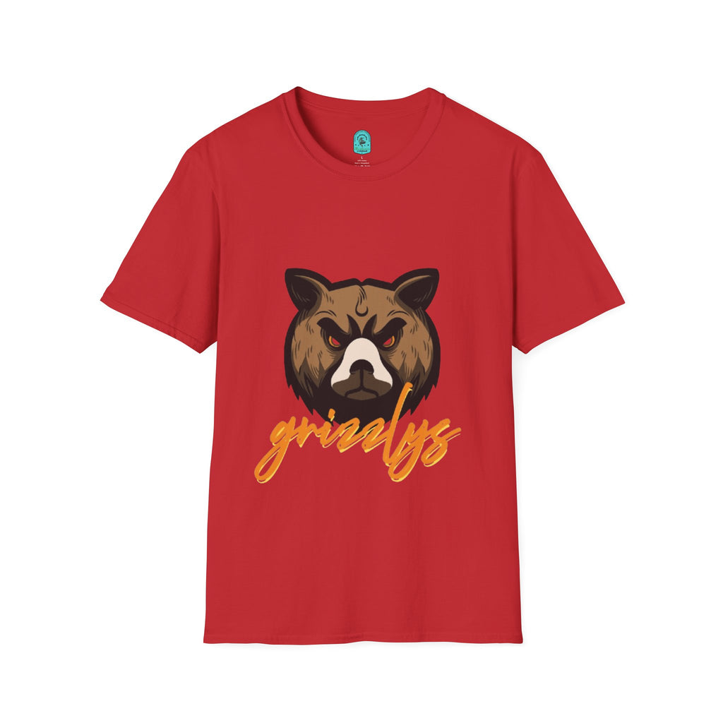 Bear Face Graphic T-Shirt — 'grizzly' Script Outdoor & Rustic Tee