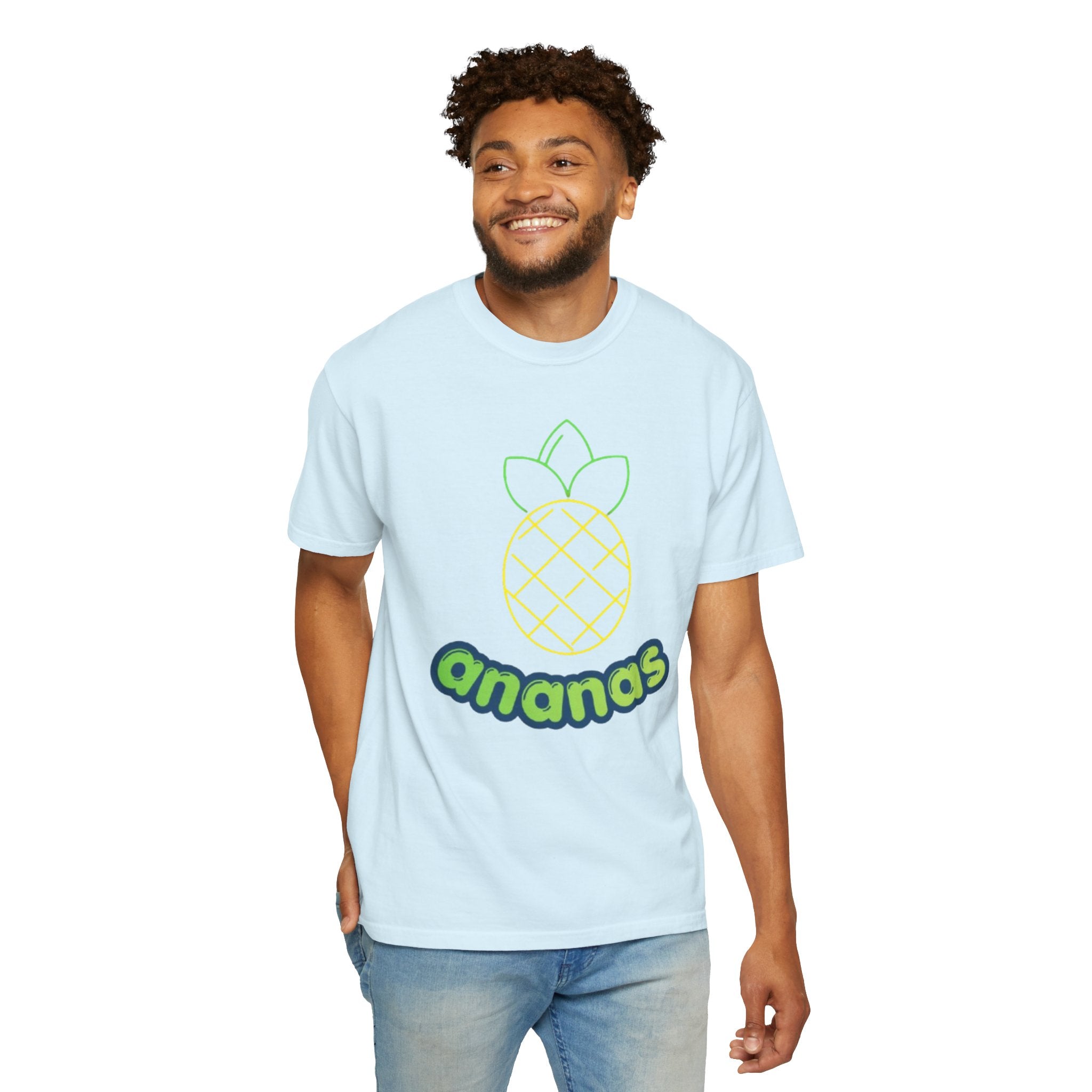 Pineapple 'ananas' Graphic T-Shirt — Tropical Retro Fruit Tee