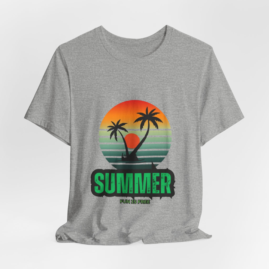 Summer Palm Tee — Retro Sunset Beach T-Shirt