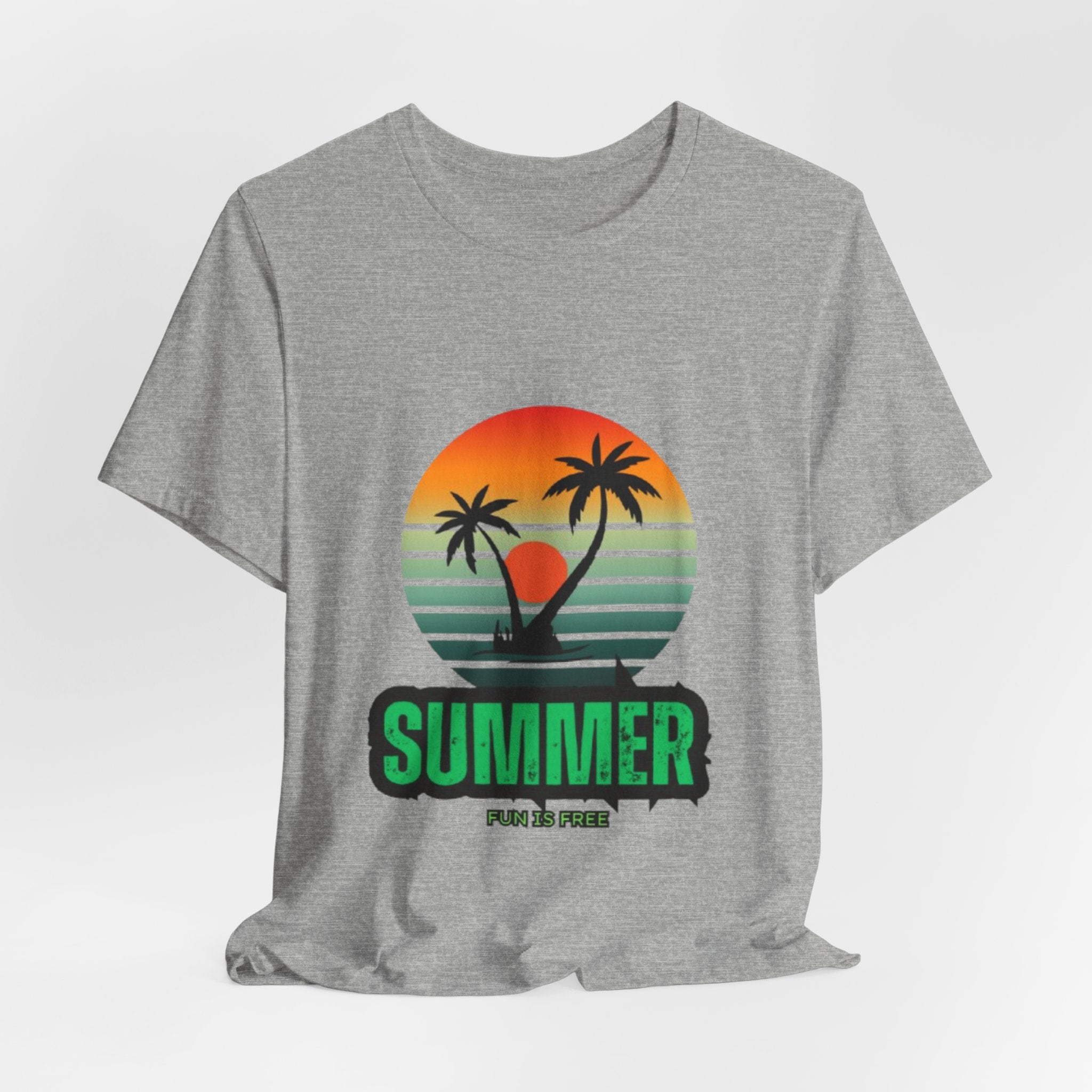 Summer Palm Tee — Retro Sunset Beach T-Shirt