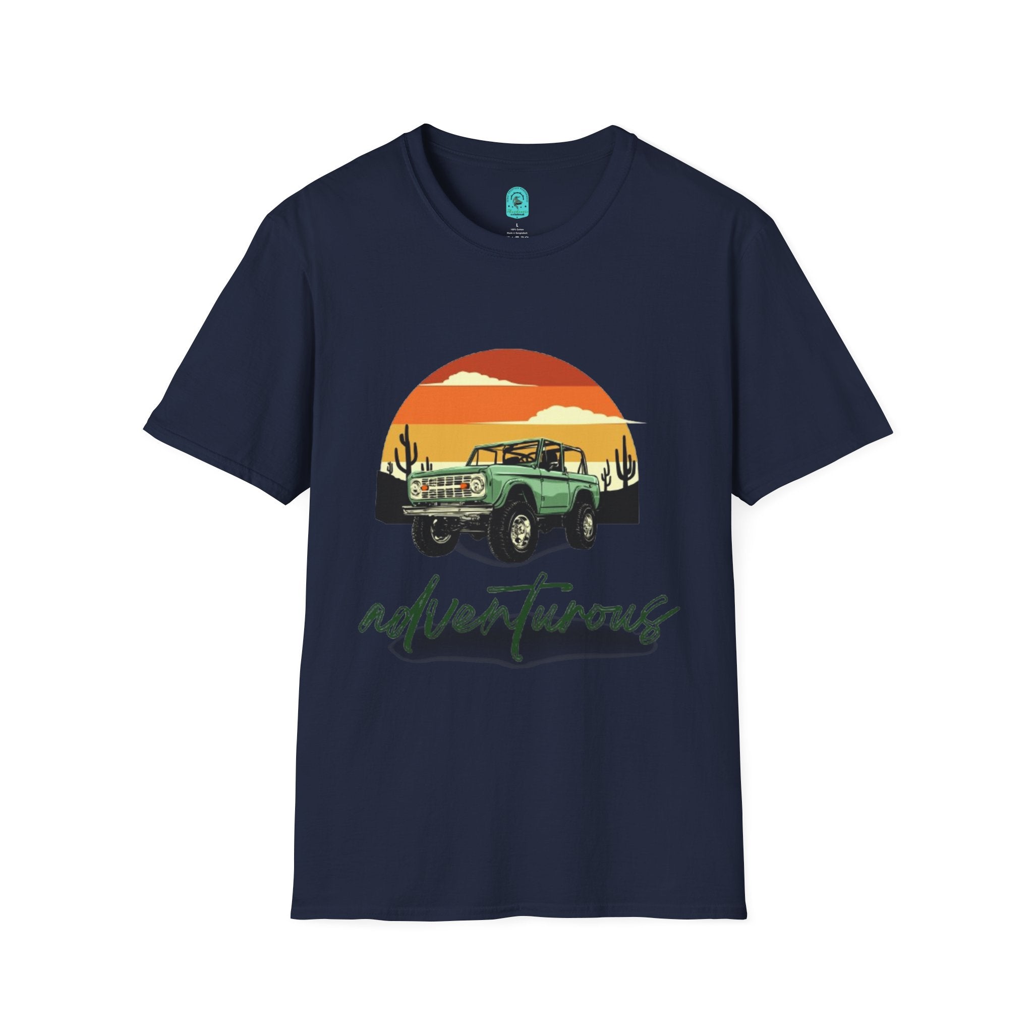 Adventure Jeep T-Shirt — Retro Desert Sunset Graphic Tee