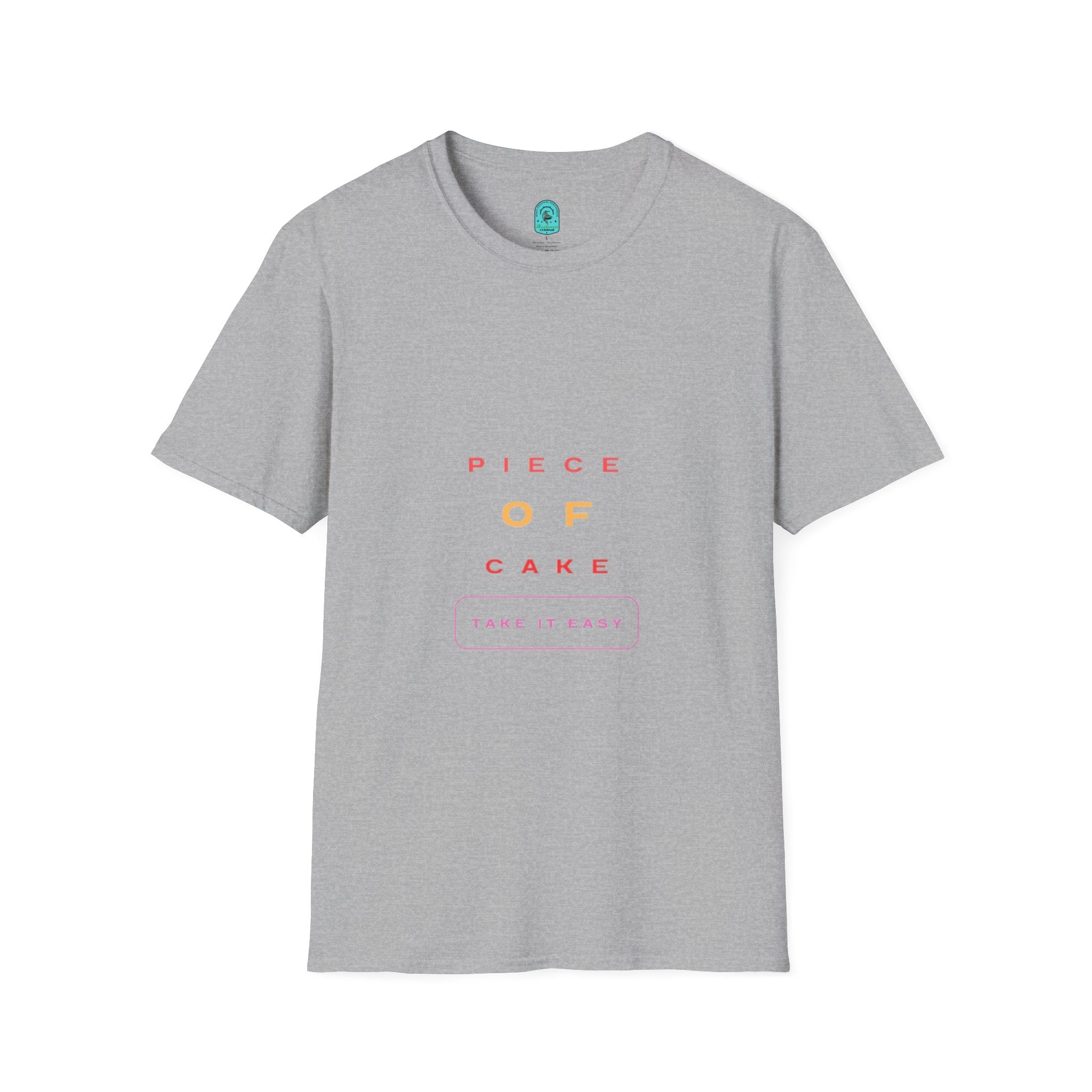 Piece of Cake T‑Shirt – Minimal Pastel Graphic Tee