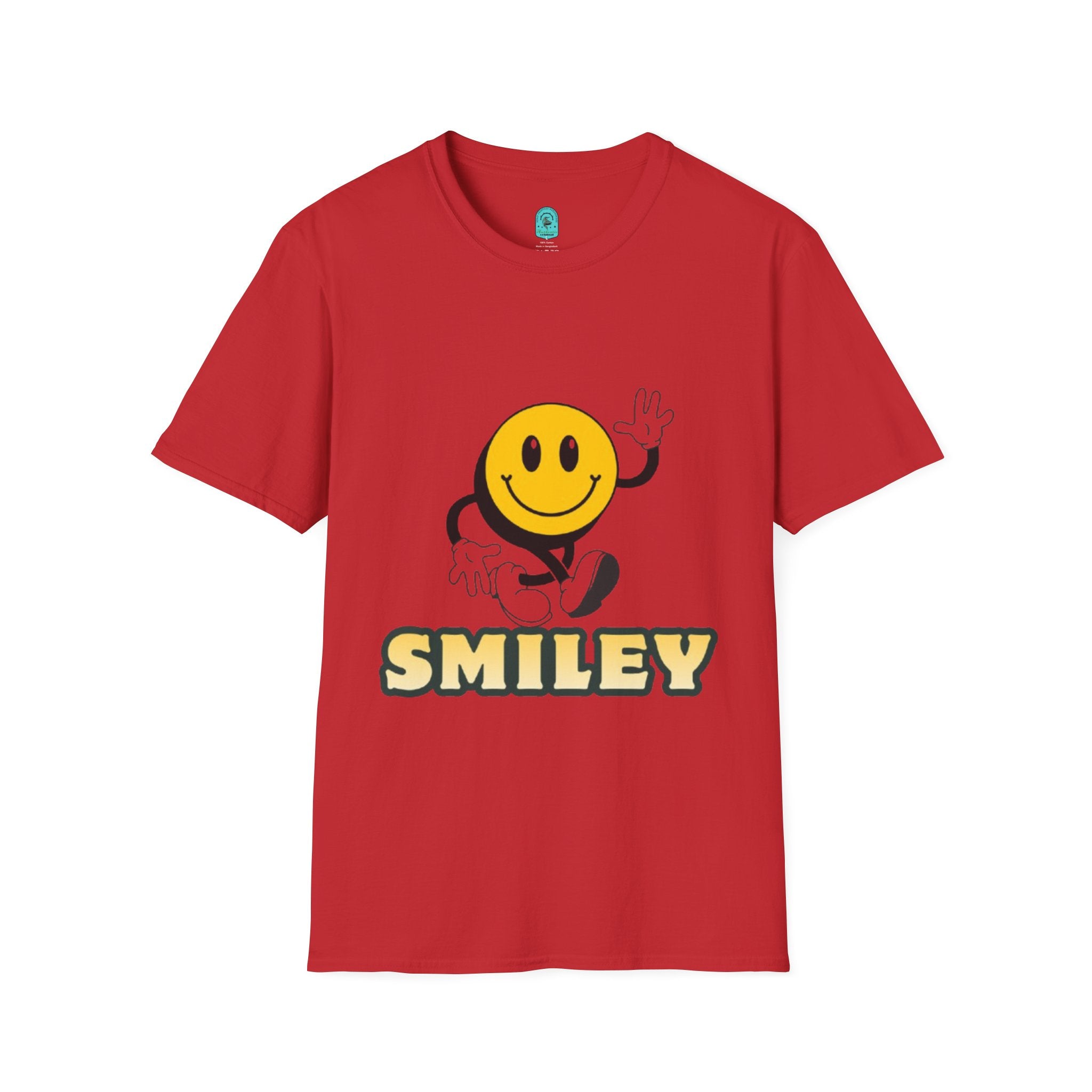 Smiley Waving T‑Shirt — Retro Happy Face Graphic Tee