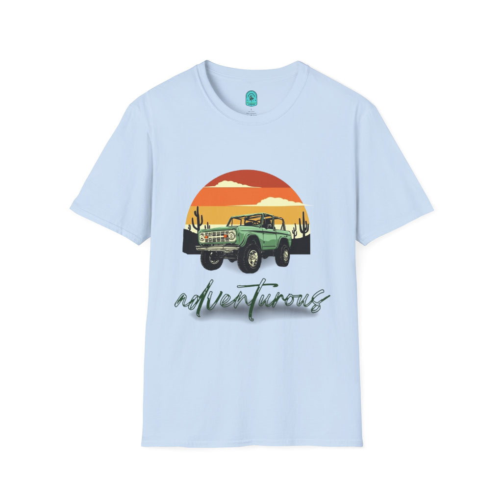 Adventure Jeep T-Shirt — Retro Desert Sunset Graphic Tee