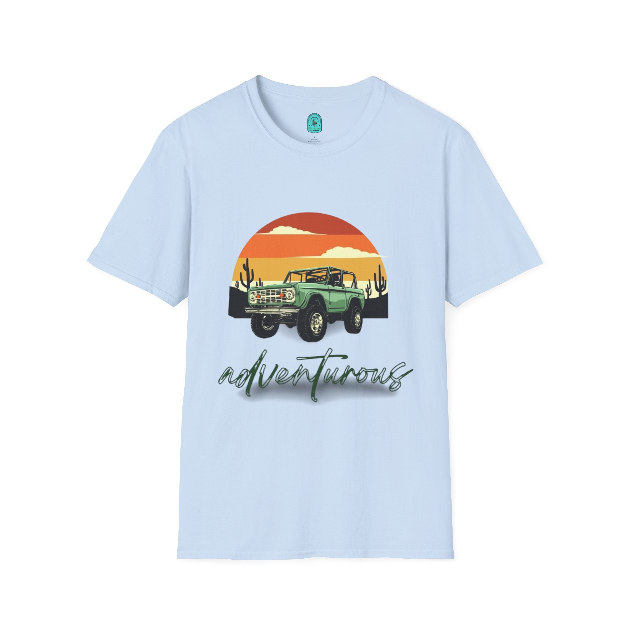 Adventure Jeep T-Shirt — Retro Desert Sunset Graphic Tee