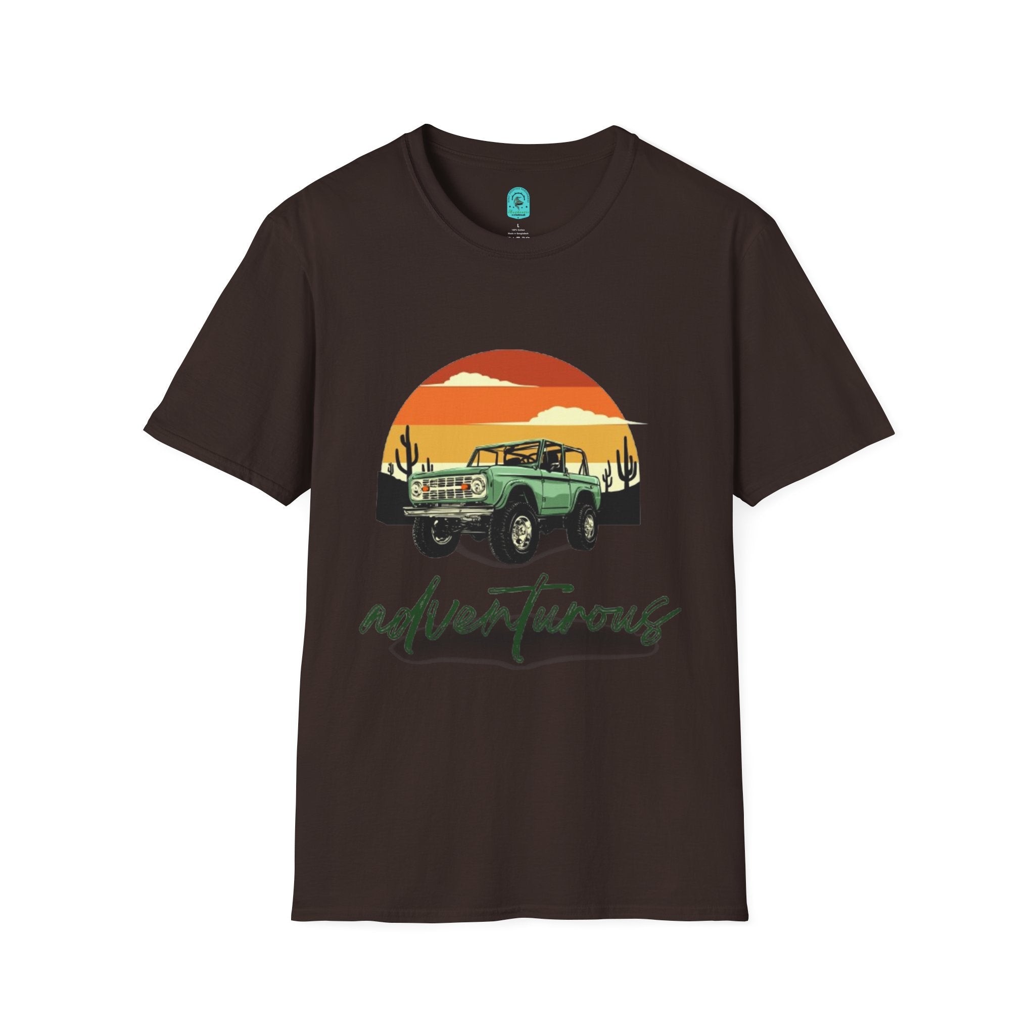 Adventure Jeep T-Shirt — Retro Desert Sunset Graphic Tee