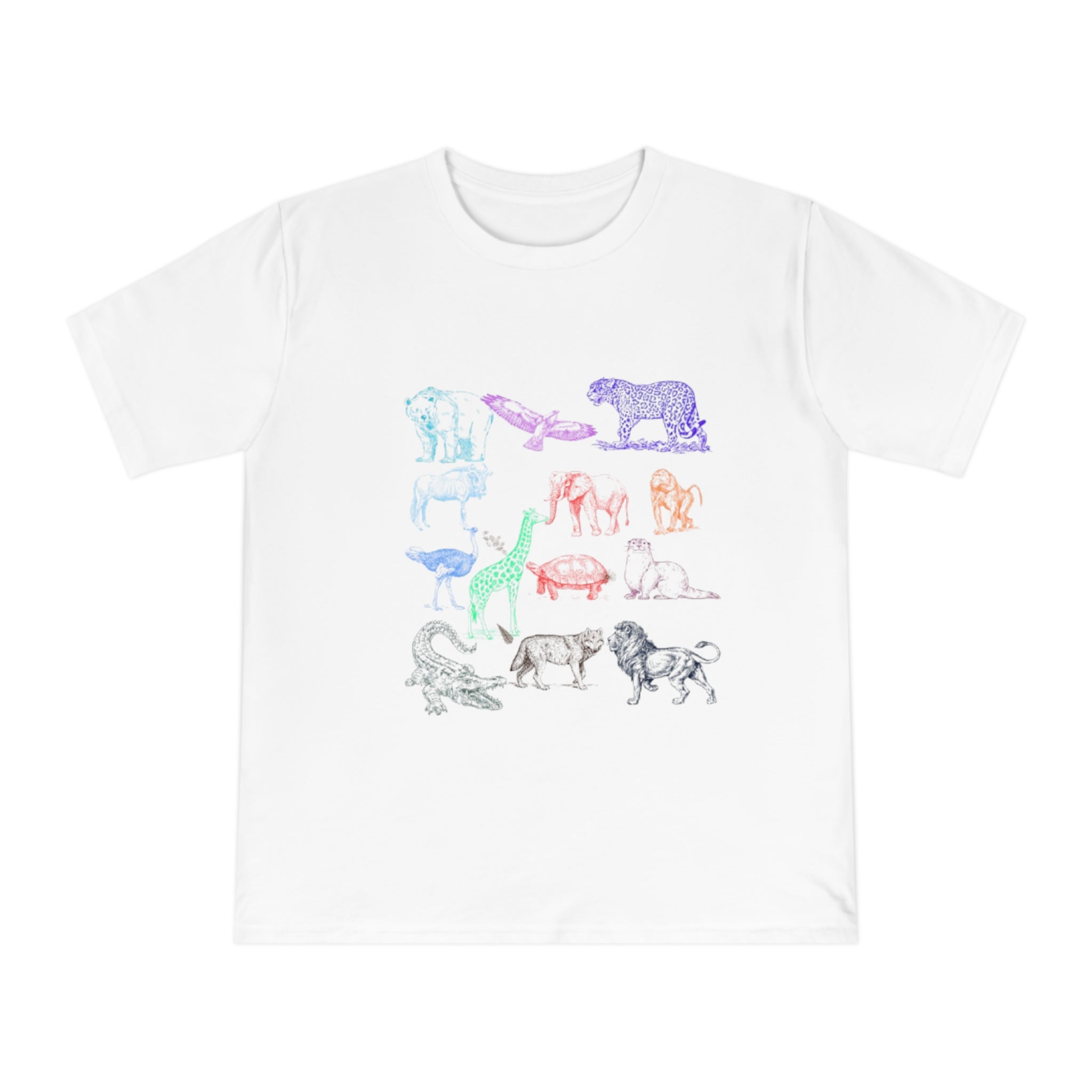 Animal Parade T-Shirt — Colorful Vintage Wildlife Illustration Tee