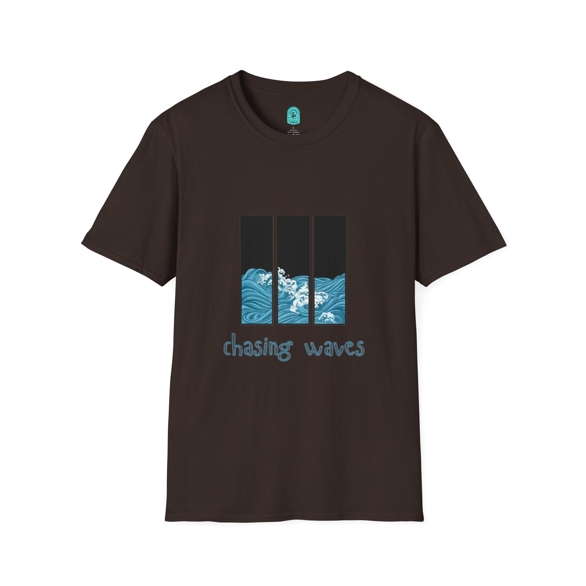 Waves Triptych T-Shirt — "Chasing Waves" Graphic Tee