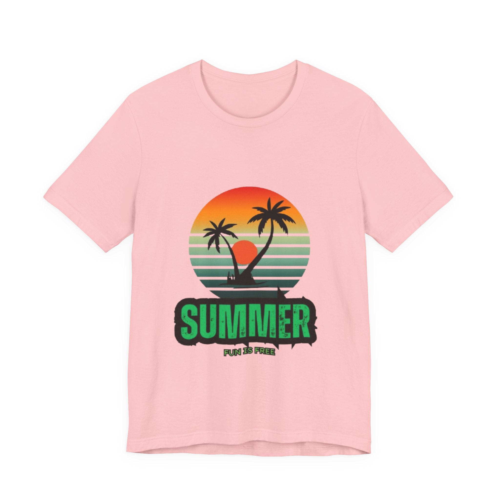 Summer Palm Tee — Retro Sunset Beach T-Shirt