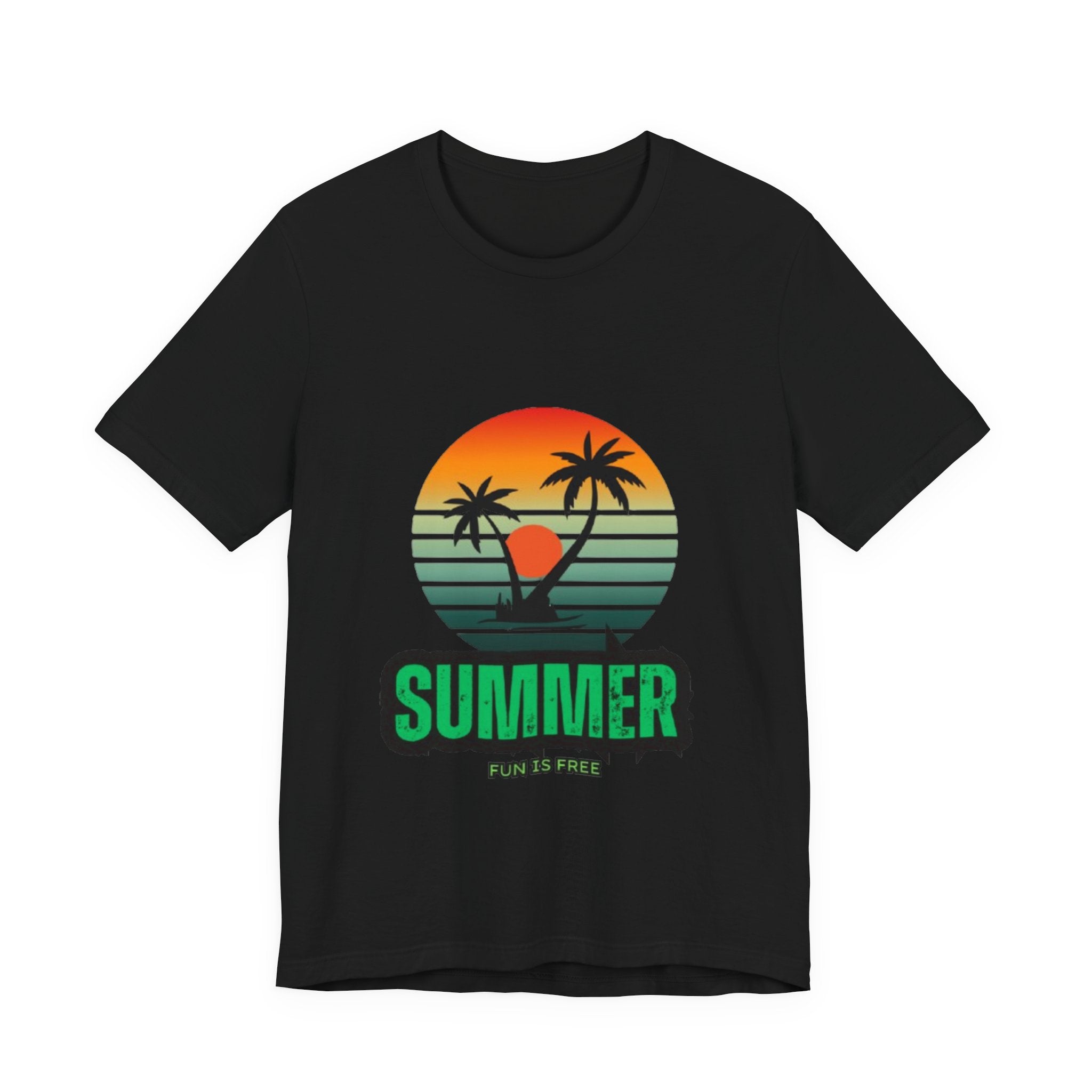 Summer Palm Tee — Retro Sunset Beach T-Shirt