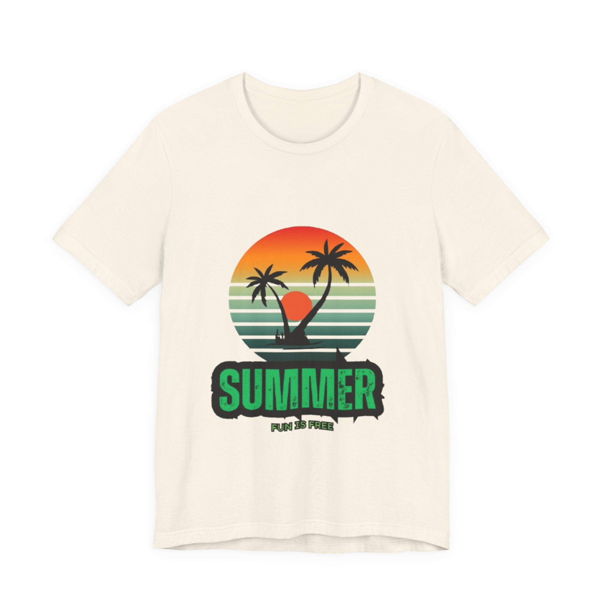 Summer Palm Tee — Retro Sunset Beach T-Shirt