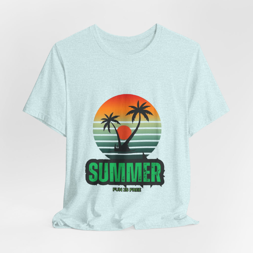 Summer Palm Tee — Retro Sunset Beach T-Shirt