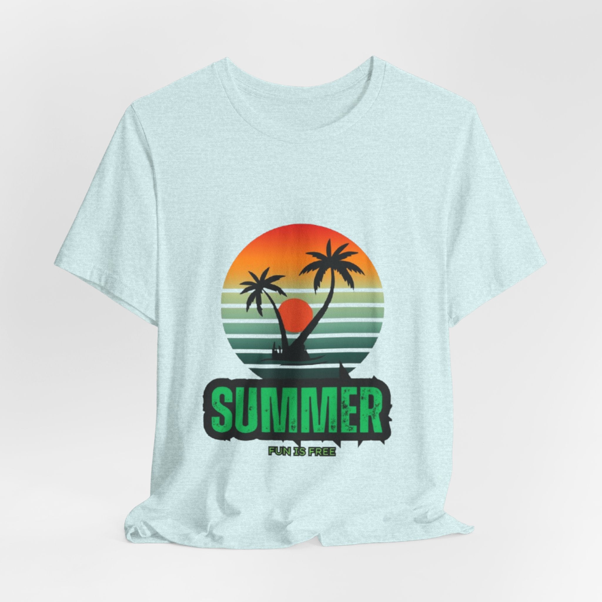 Summer Palm Tee — Retro Sunset Beach T-Shirt
