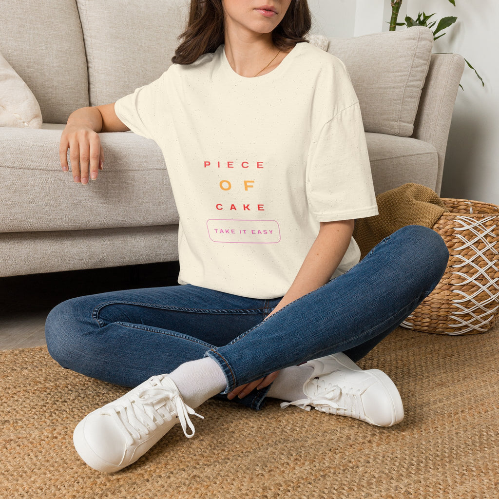 Piece of Cake T‑Shirt – Minimal Pastel Graphic Tee