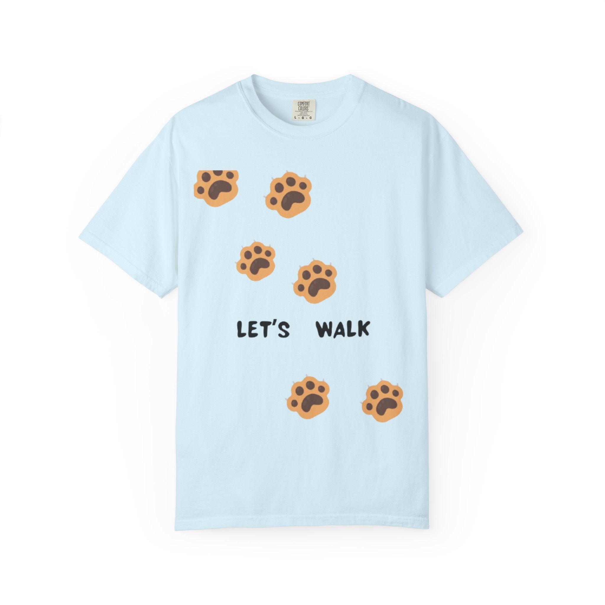 Let's Walk Paw Print T-Shirt