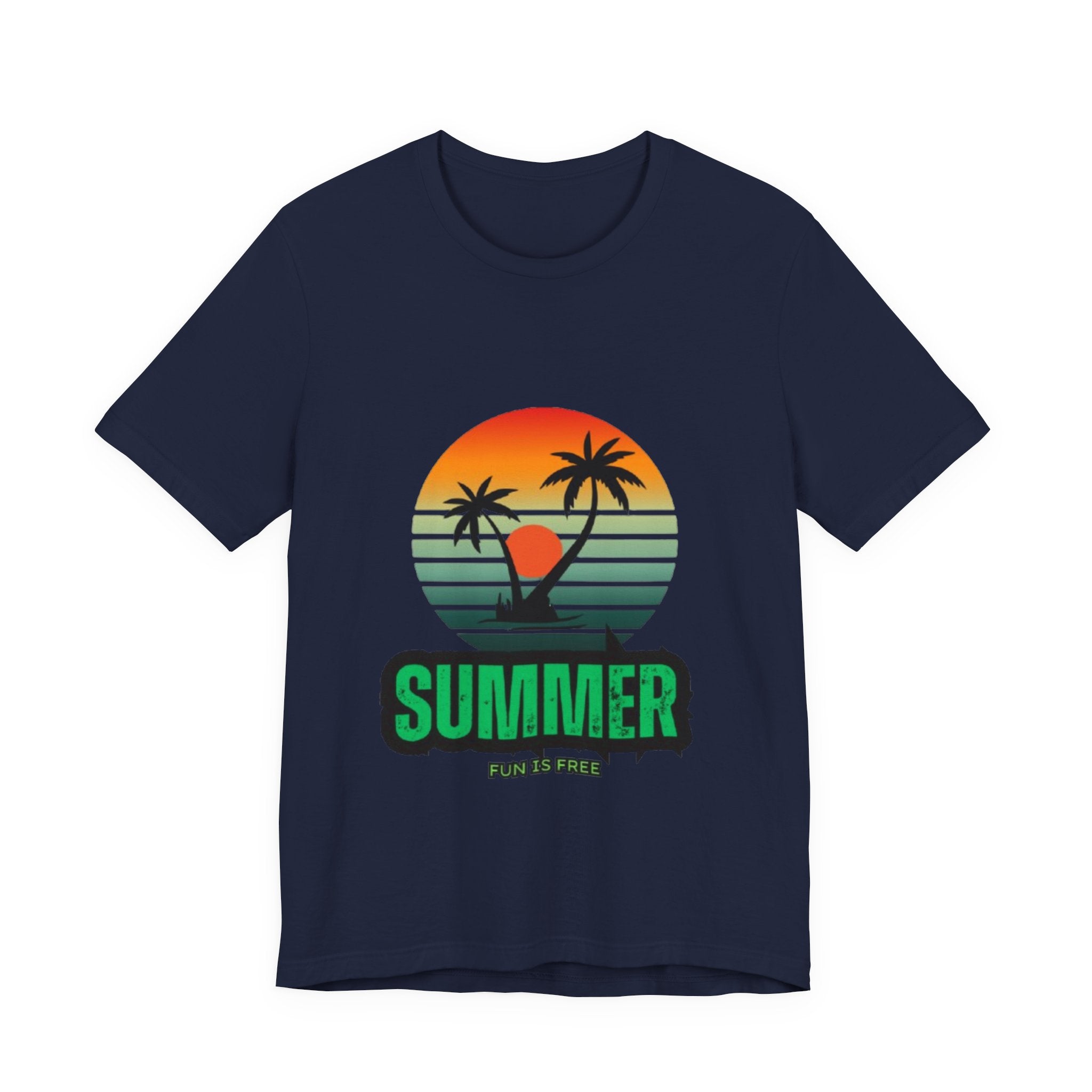 Summer Palm Tee — Retro Sunset Beach T-Shirt
