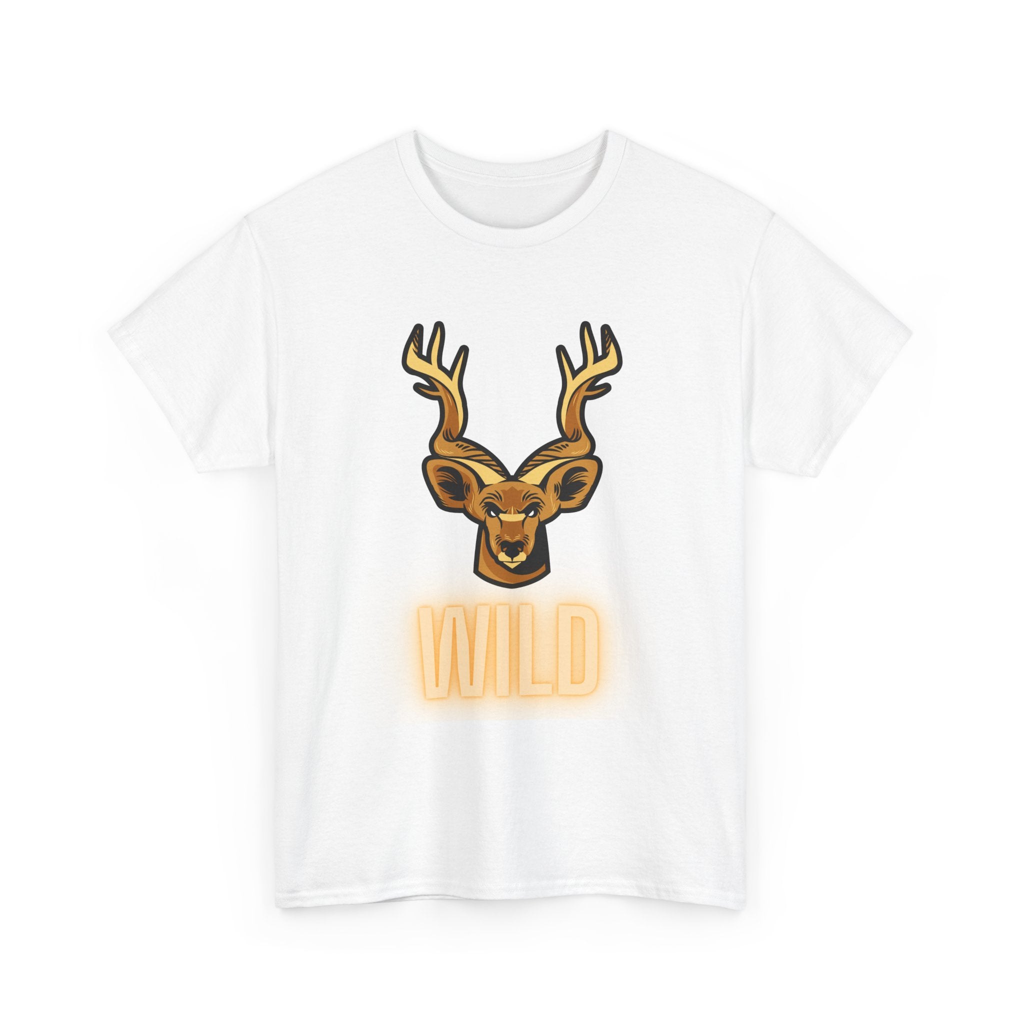 T-Shirt — Neon Deer Head 'Wild' Graphic Tee