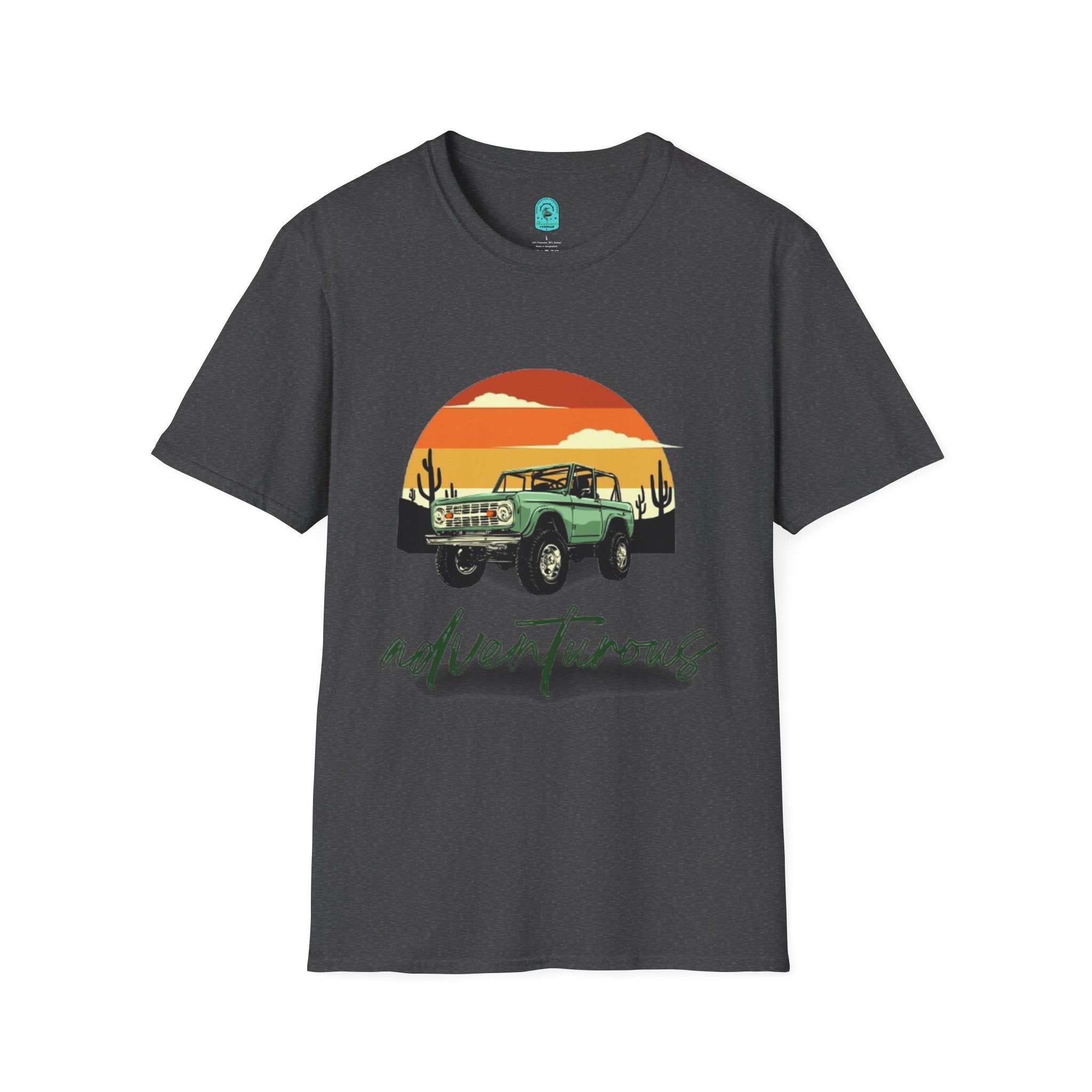 Adventure Jeep T-Shirt — Retro Desert Sunset Graphic Tee