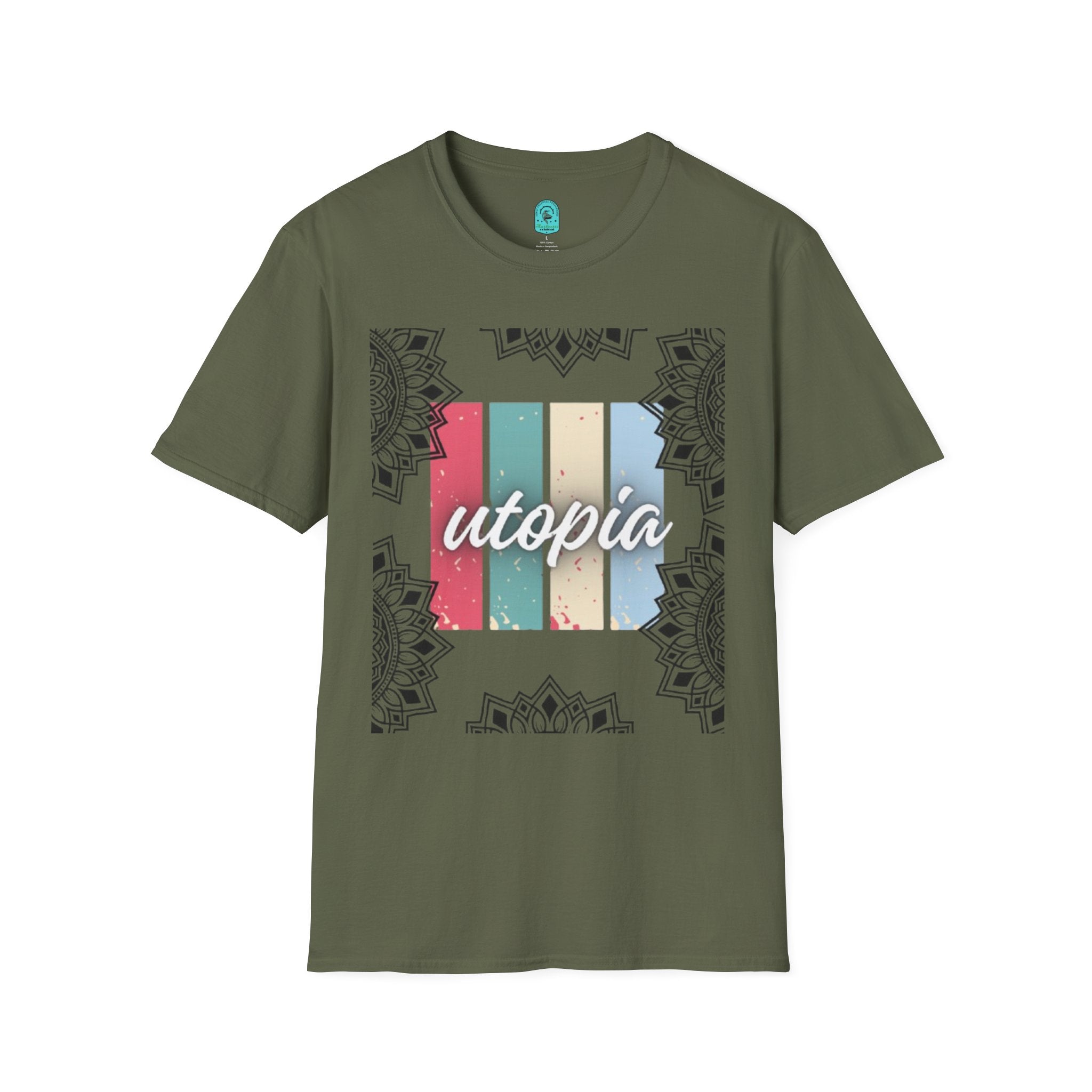 Utopia Retro Stripe Mandala T-Shirt