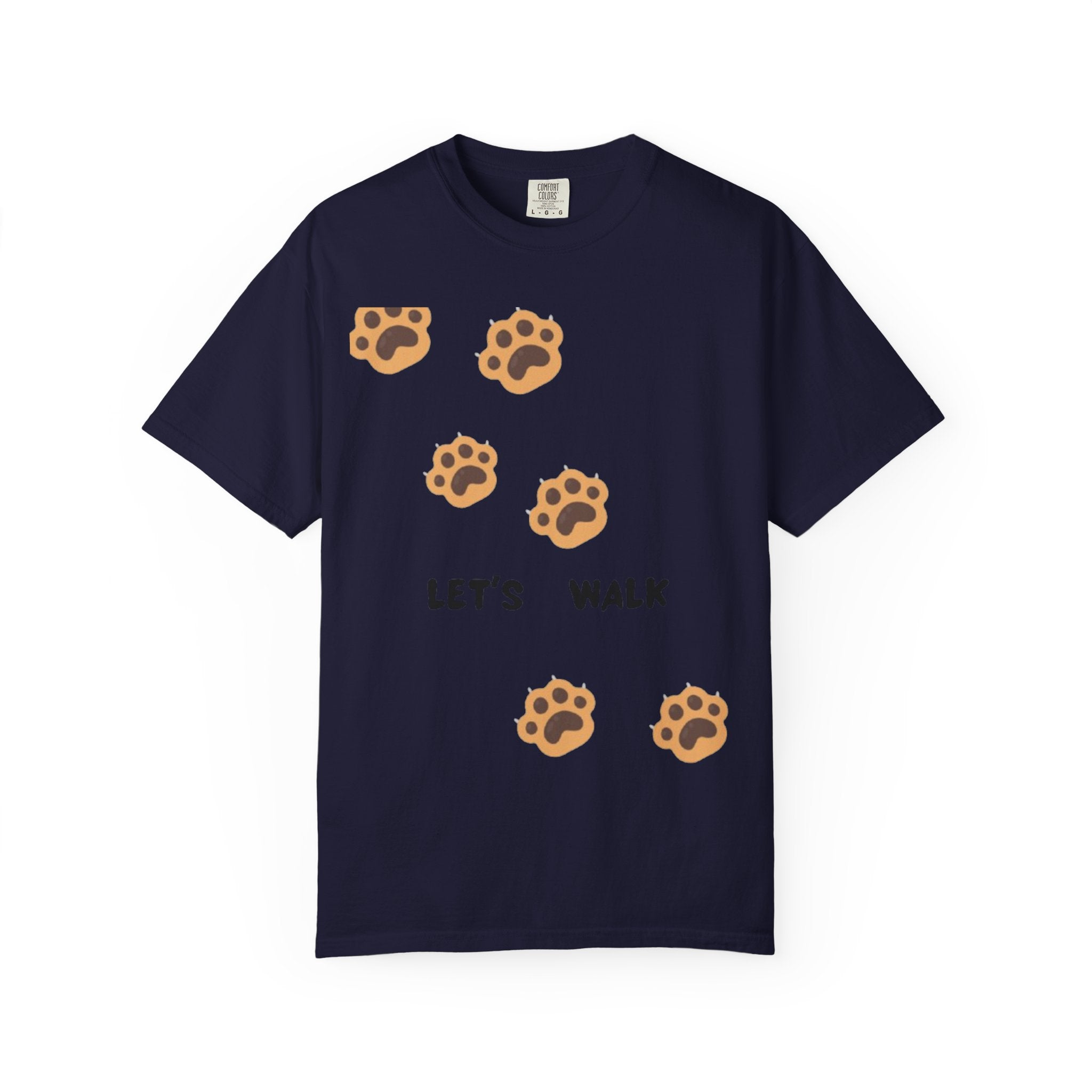 Let's Walk Paw Print T-Shirt