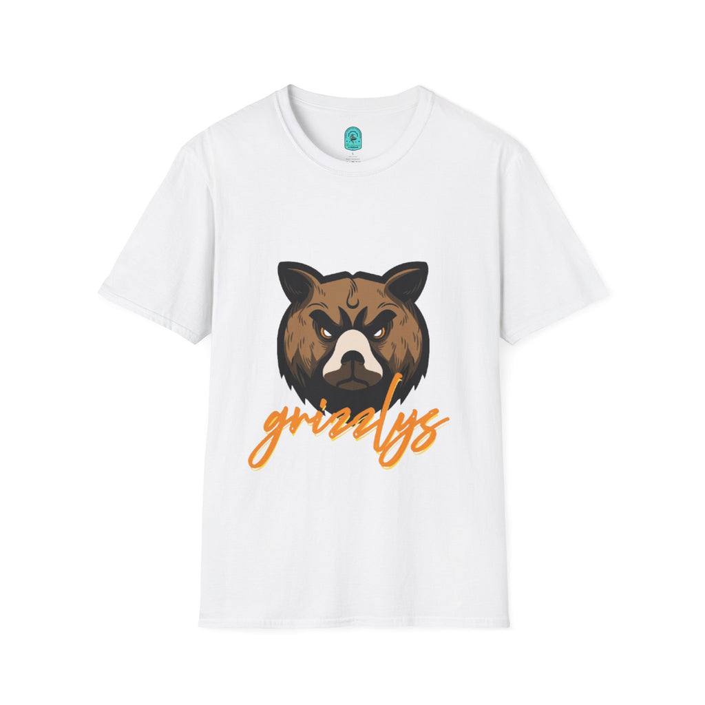 Bear Face Graphic T-Shirt — 'grizzly' Script Outdoor & Rustic Tee