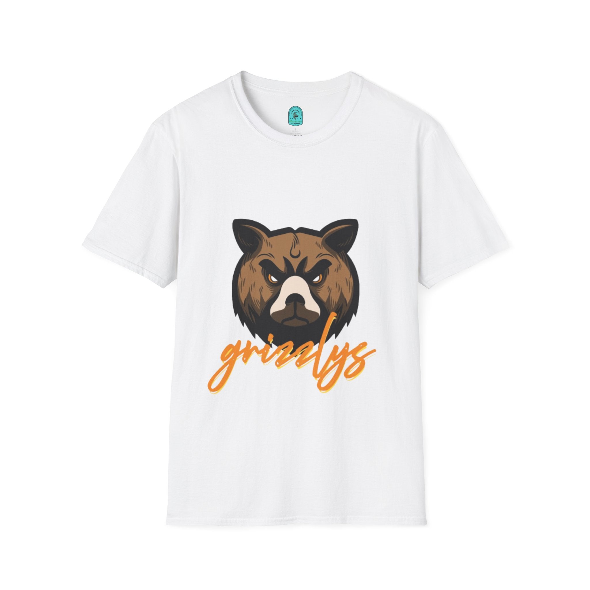 Bear Face Graphic T-Shirt — 'grizzly' Script Outdoor & Rustic Tee