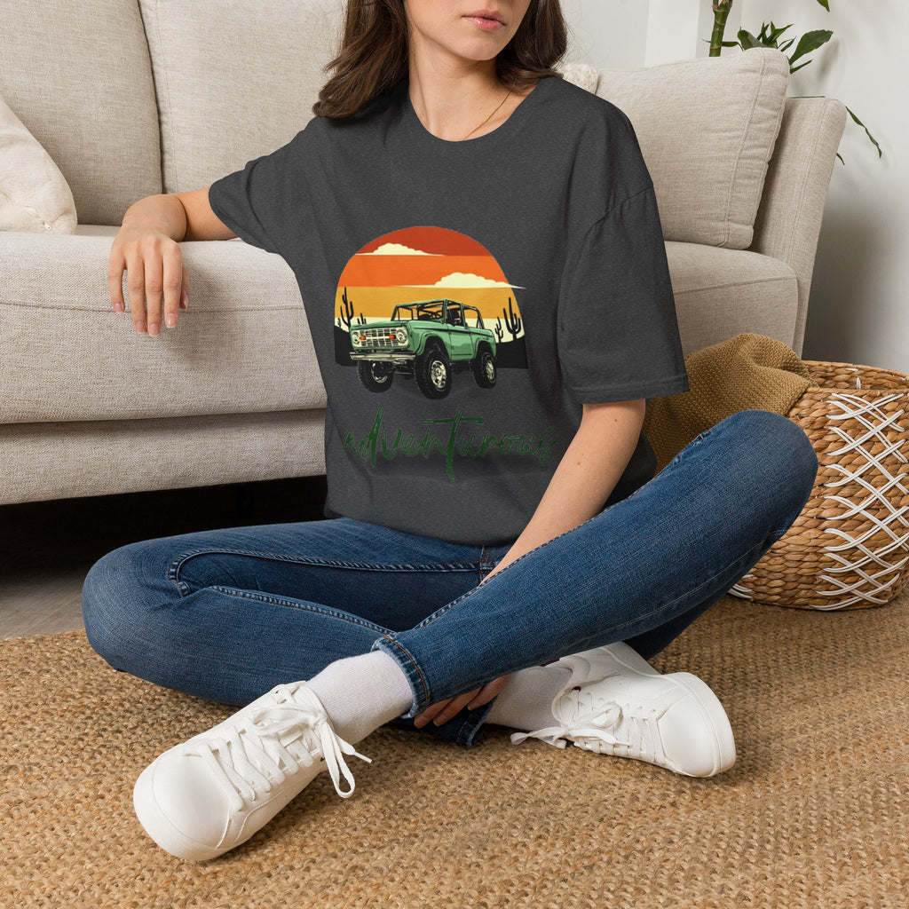 Adventure Jeep T-Shirt — Retro Desert Sunset Graphic Tee