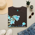 Floral 'Give a Little' Tee – Blue Watercolor Flower T-Shirt