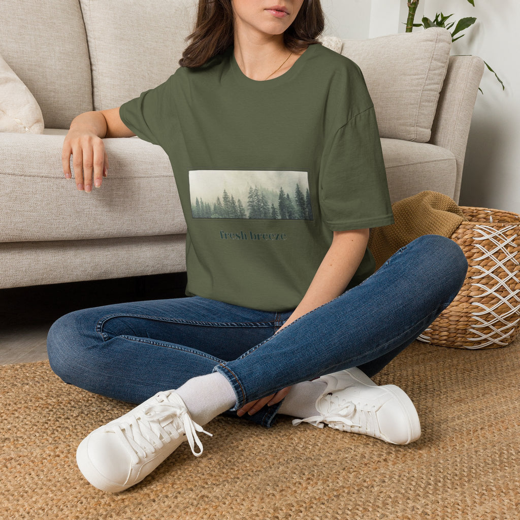Forest Mist T-Shirt — "fresh breeze" Nature Graphic Tee