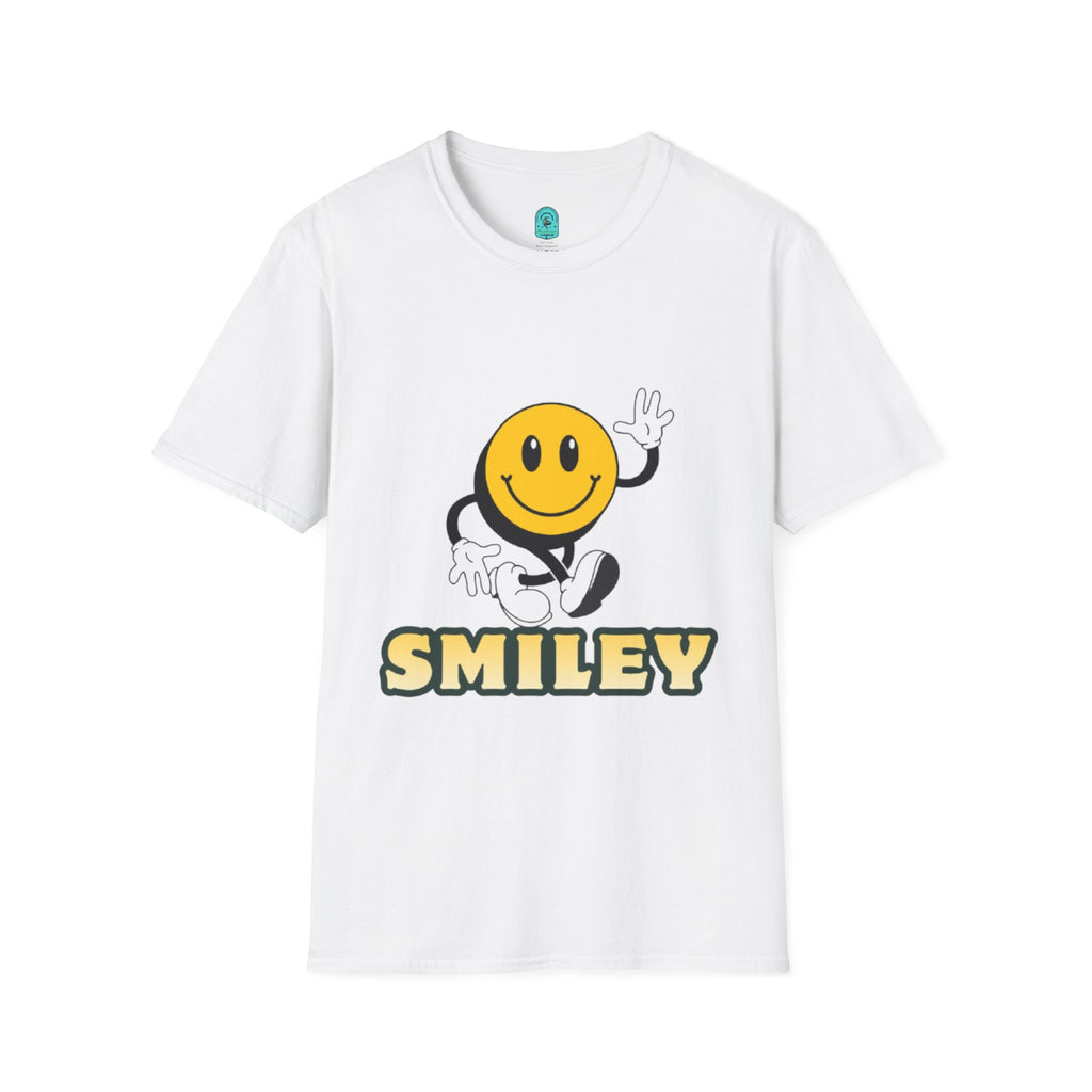 Smiley Waving T‑Shirt — Retro Happy Face Graphic Tee