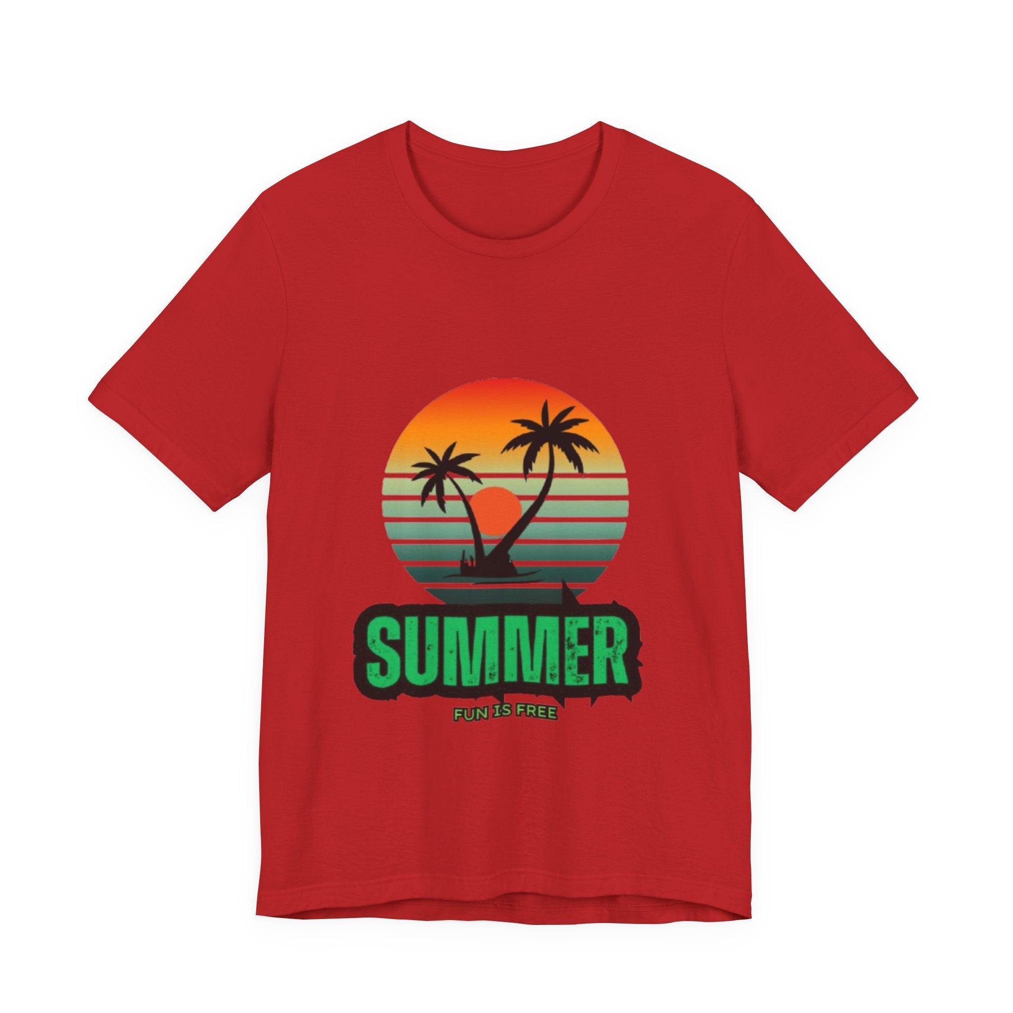 Summer Palm Tee — Retro Sunset Beach T-Shirt