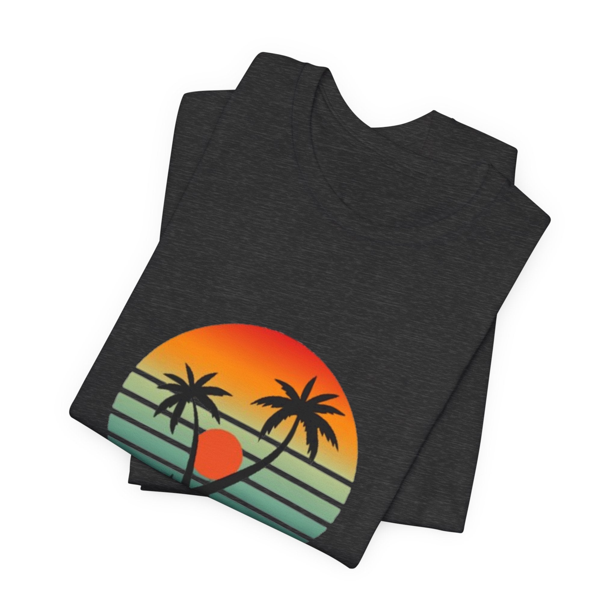 Summer Palm Tee — Retro Sunset Beach T-Shirt